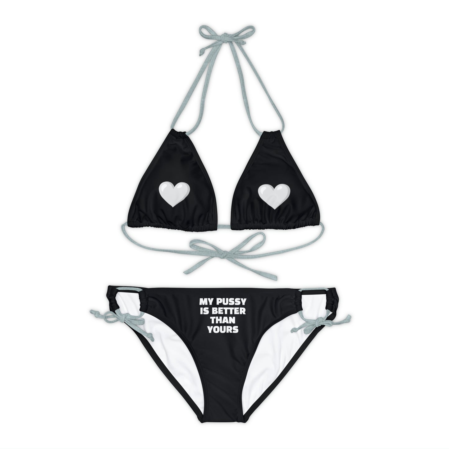 HELLO PEASANTS ™ Best Pussy Strappy Designer Bikini Set by @radakatz