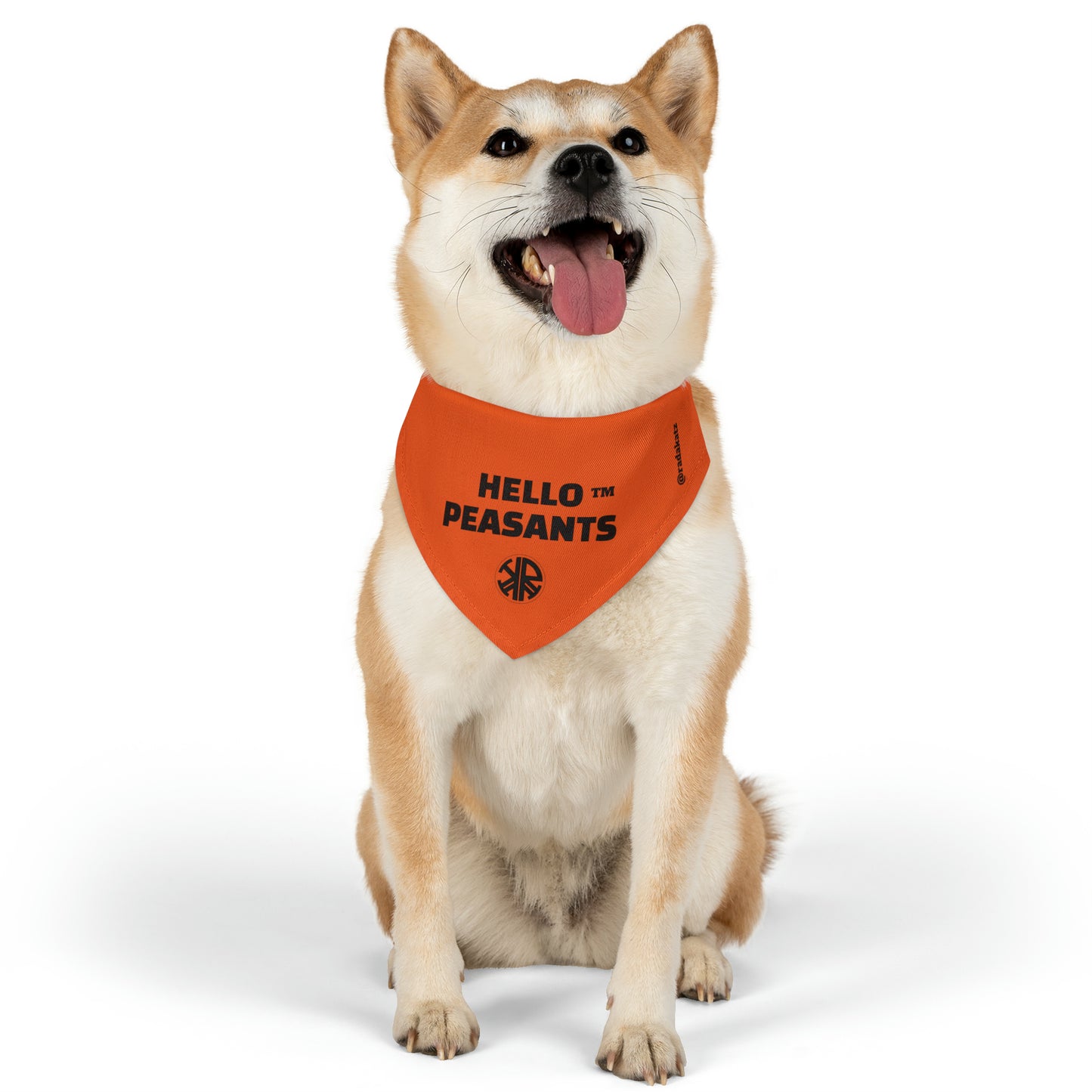 HELLO PEASANTS ™ Pet Bandana Collar designed by @radakatz