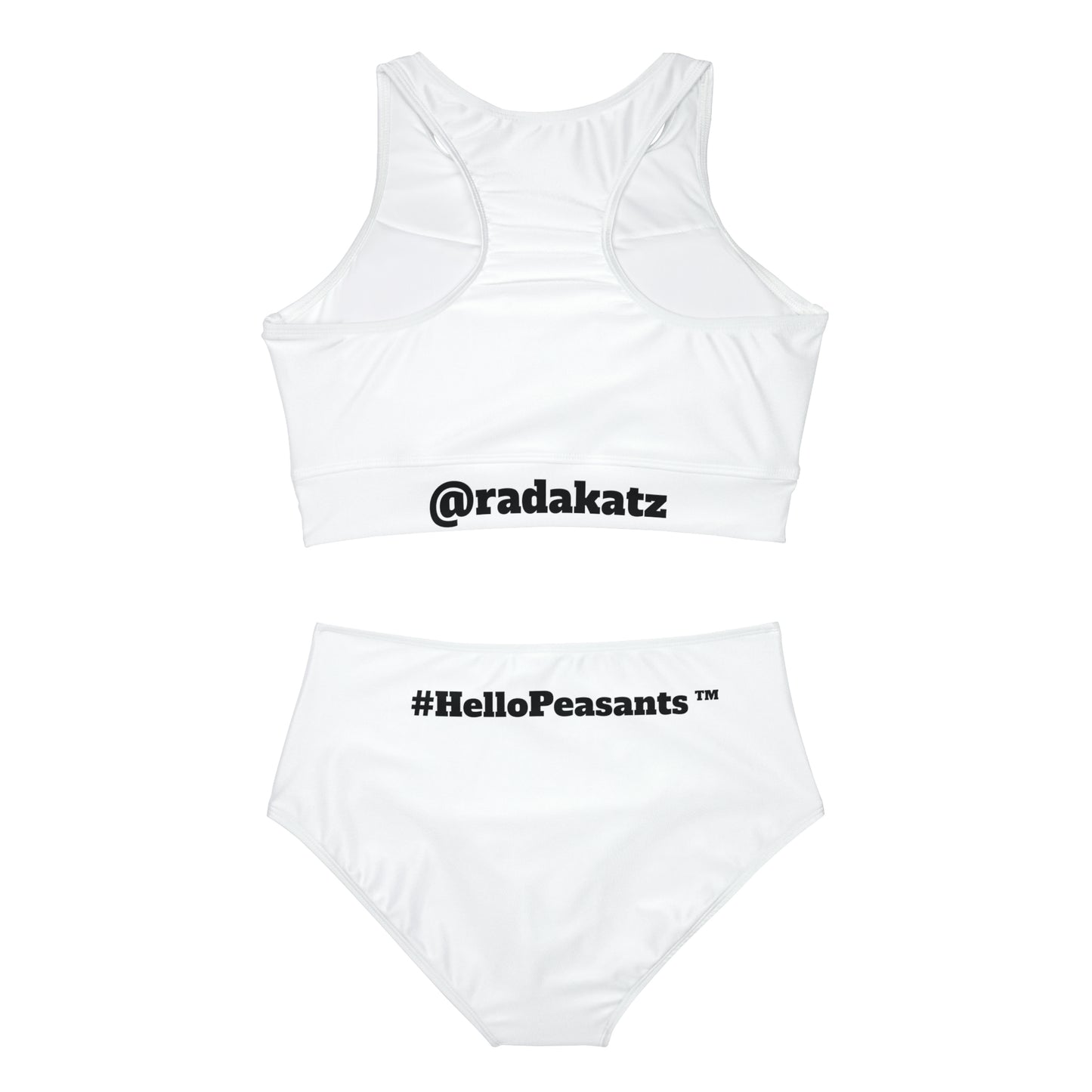 Let them know its 100% Better! HELLO PEASANTS ™ Sporty Bikini Set by @radakatz