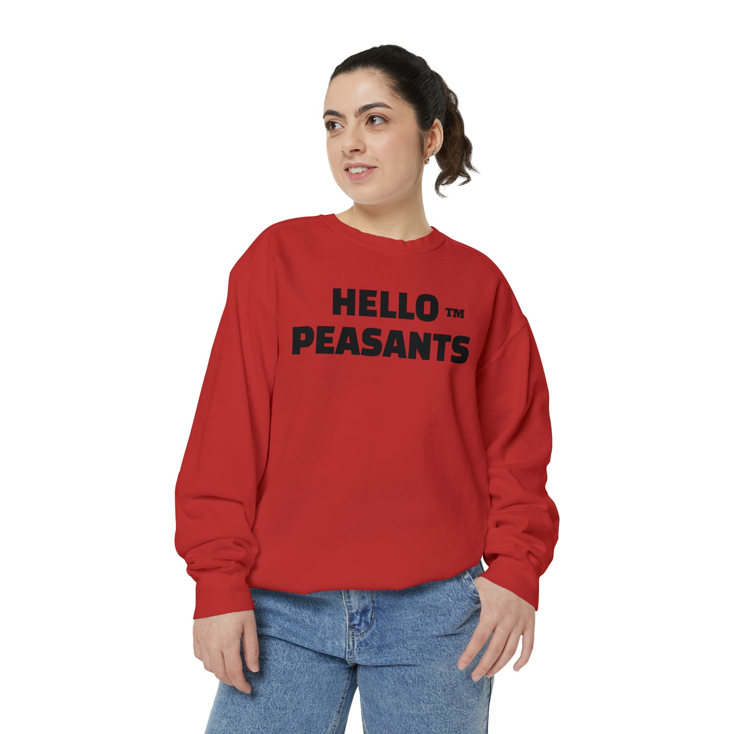 HELLO PEASANTS ™ Garment-Dyed Sweatshirt by @radakatz