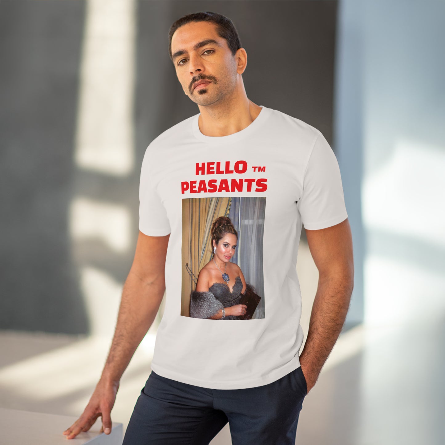 Queen Rada Katz Organic Cotton Unisex HELLO PEASANTS ™ T-shirt by @rardakatz