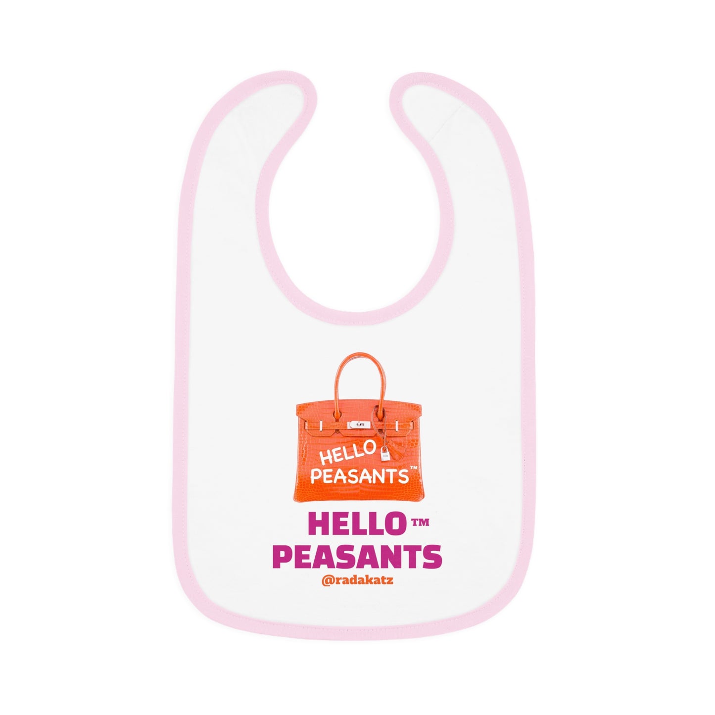 HELLO PEASANTS ™ Royal Baby Contrast Trim Jersey Bib by @radakatz