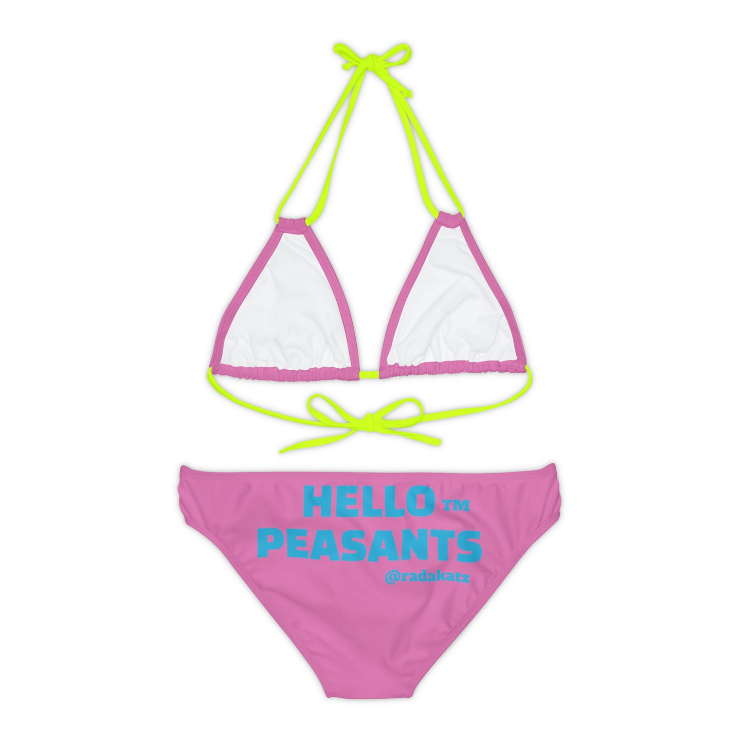 HELLO PEASANTS ™ Diamond Queen Strappy Designer Bikini Set by @radakatz