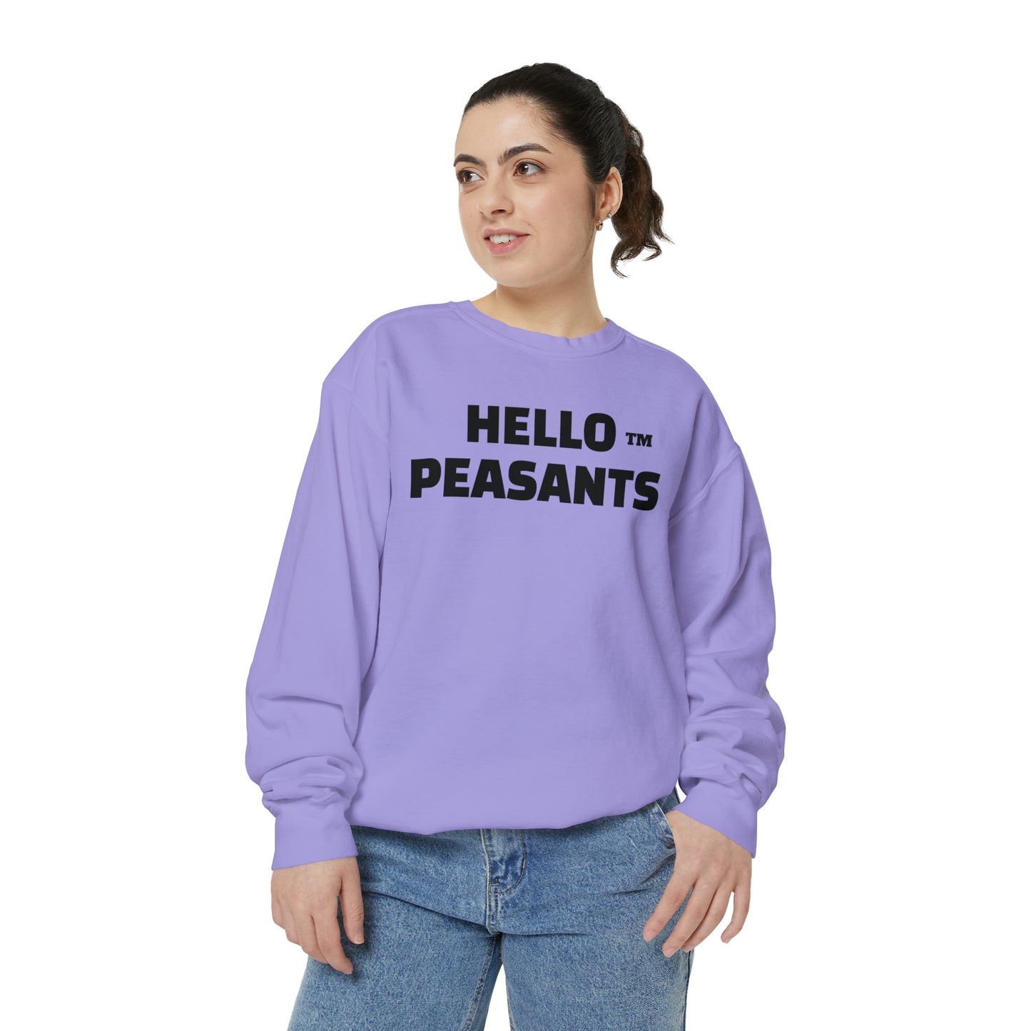 HELLO PEASANTS ™ Garment-Dyed Sweatshirt by @radakatz