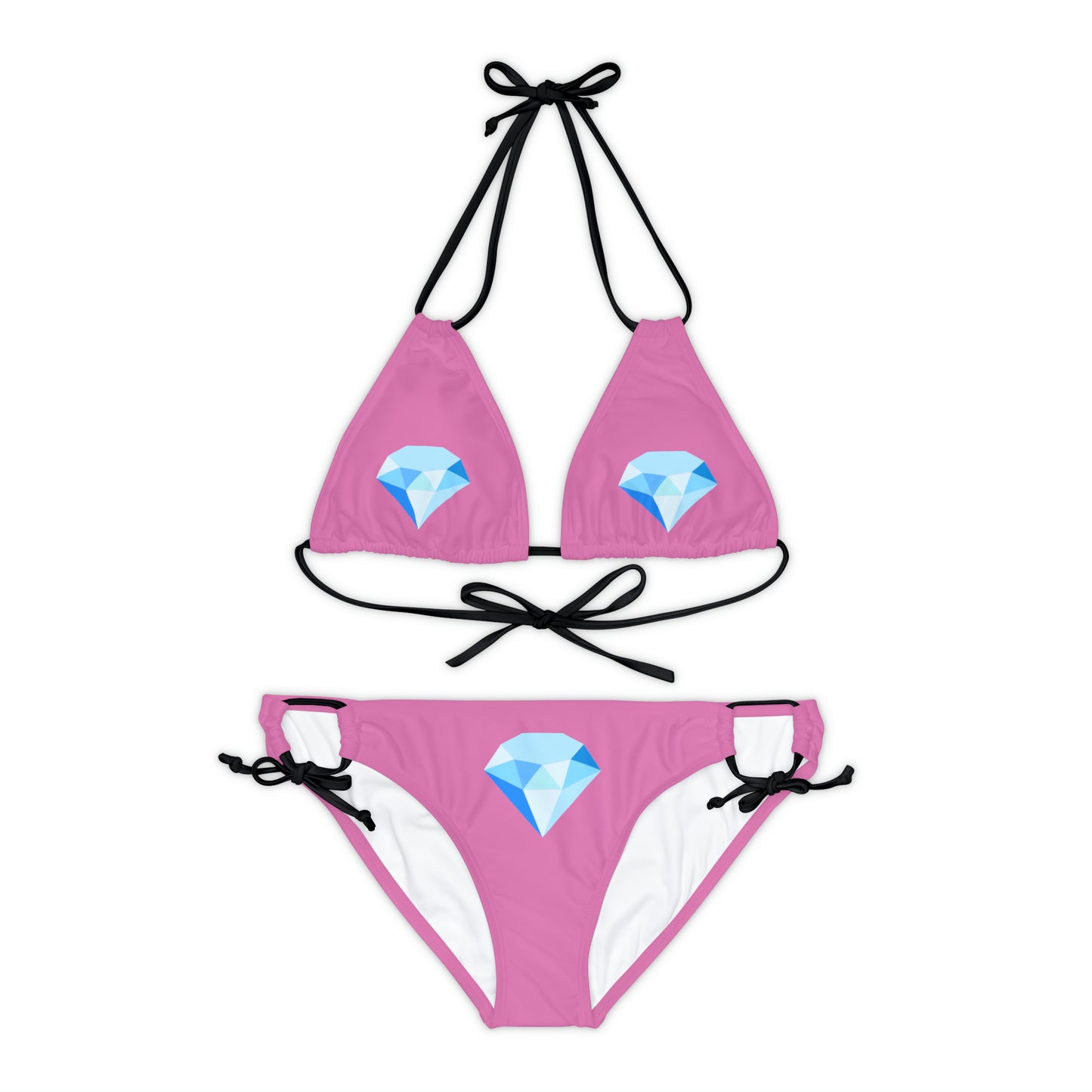HELLO PEASANTS ™ Diamond Queen Strappy Designer Bikini Set by @radakatz
