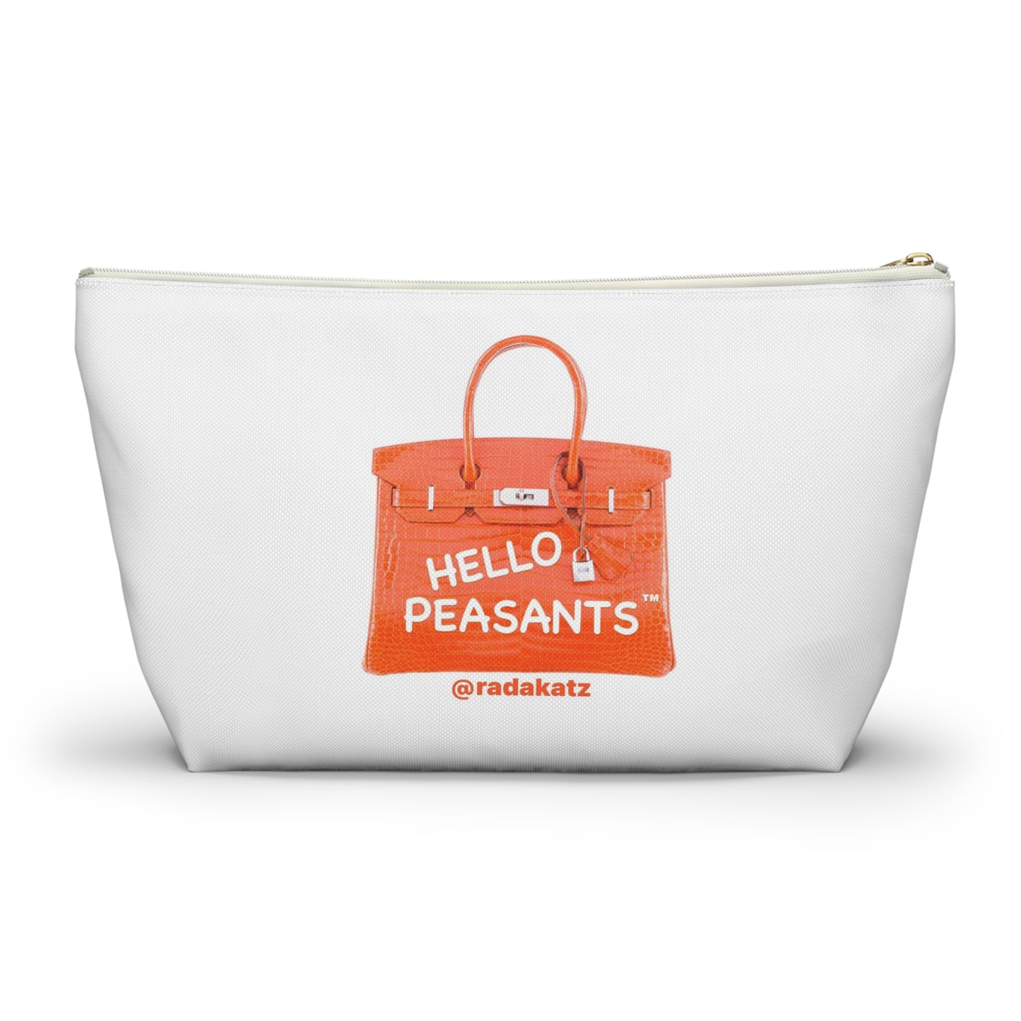 HELLO PEASANTS ™ T-bottom Designer Accessory Pouch by @radakatz
