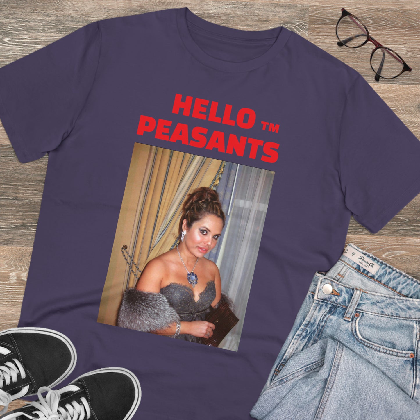 Queen Rada Katz Organic Cotton Unisex HELLO PEASANTS ™ T-shirt by @rardakatz