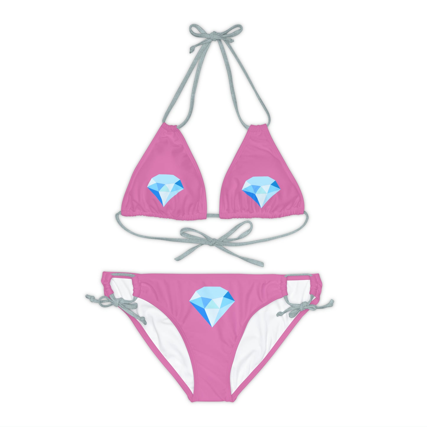HELLO PEASANTS ™ Diamond Queen Strappy Designer Bikini Set by @radakatz