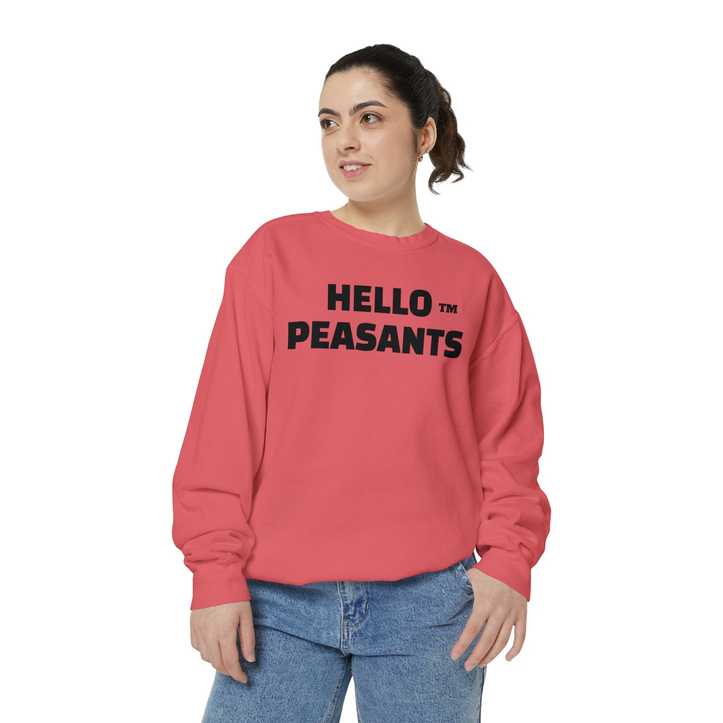 HELLO PEASANTS ™ Garment-Dyed Sweatshirt by @radakatz