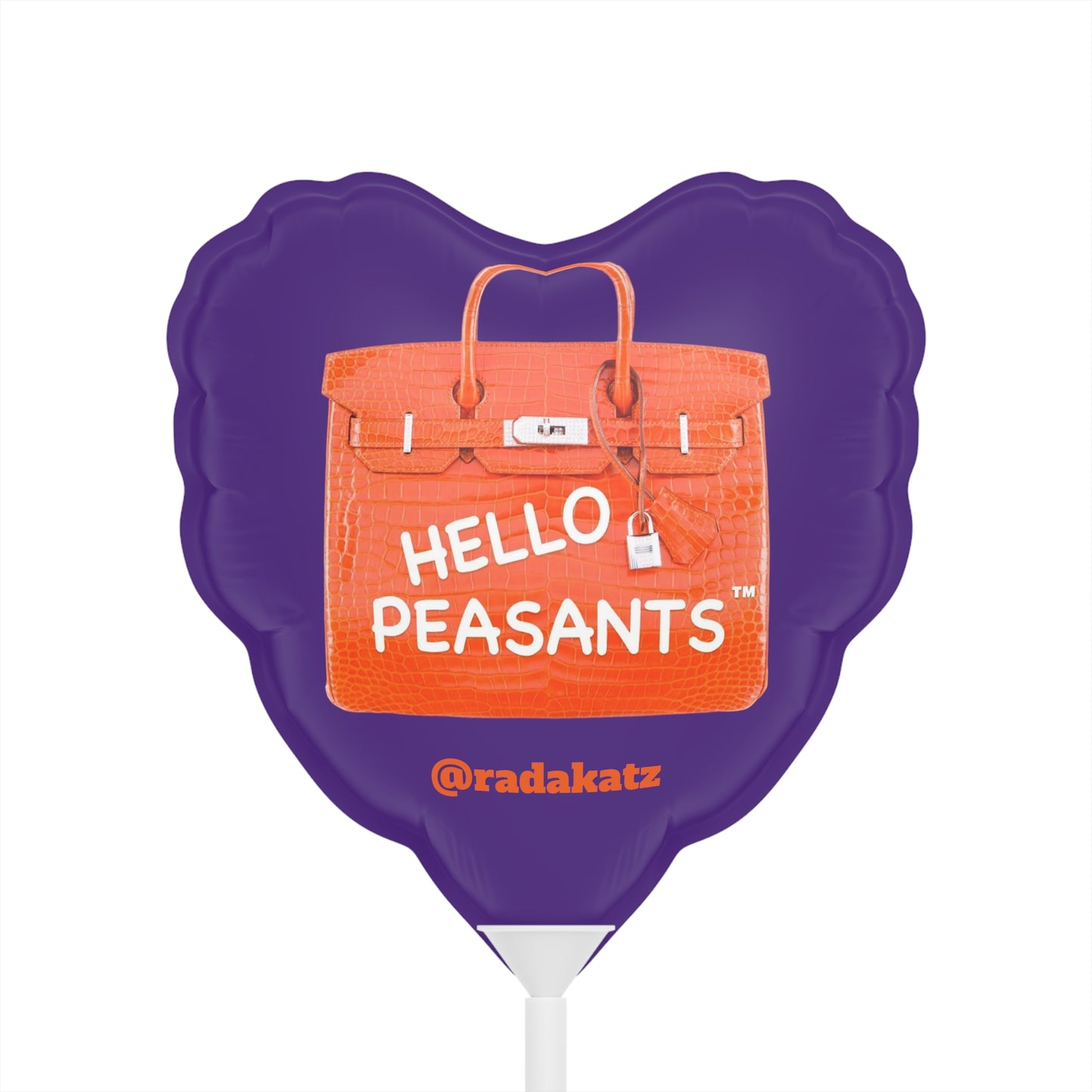 Small 6" HELLO PEASANTS ™ Heart-shaped Balloon