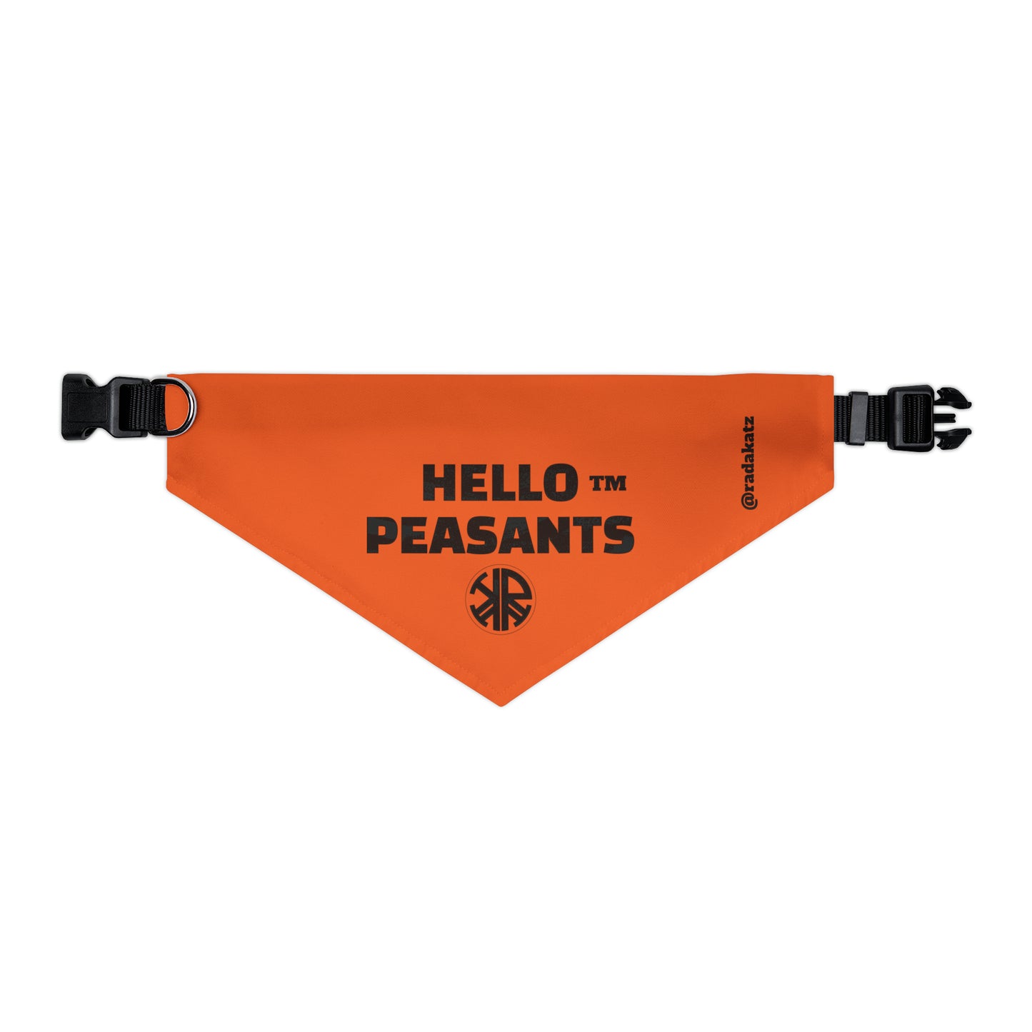 HELLO PEASANTS ™ Pet Bandana Collar designed by @radakatz