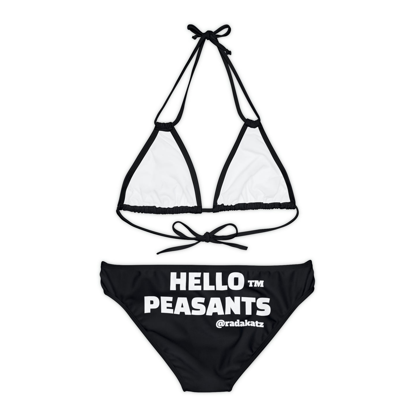 HELLO PEASANTS ™ Best Pussy Strappy Designer Bikini Set by @radakatz