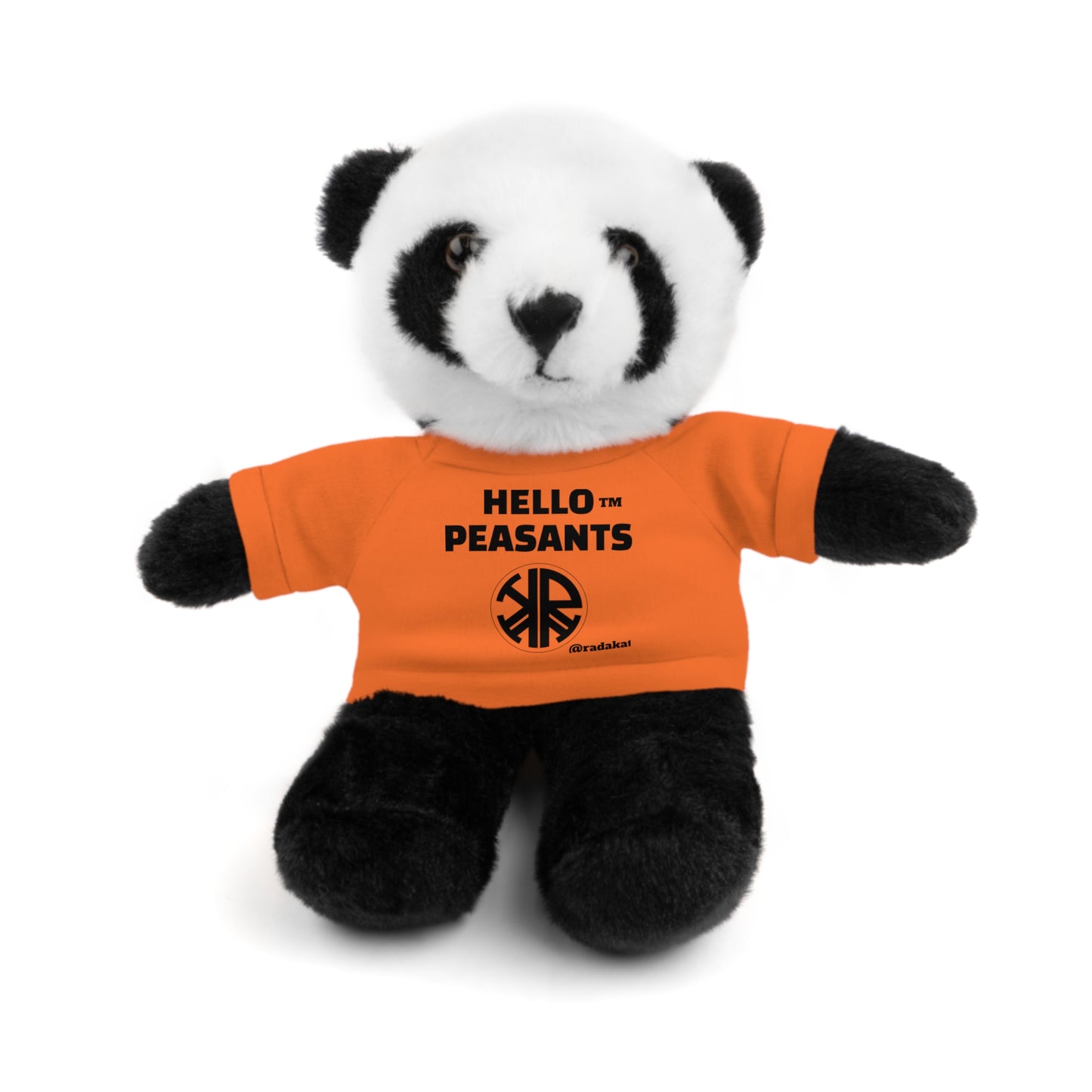 HELLO PEASANTS ™ Stuffed Animals with Rada Katz Logo Designer T-shirt by @radakatz