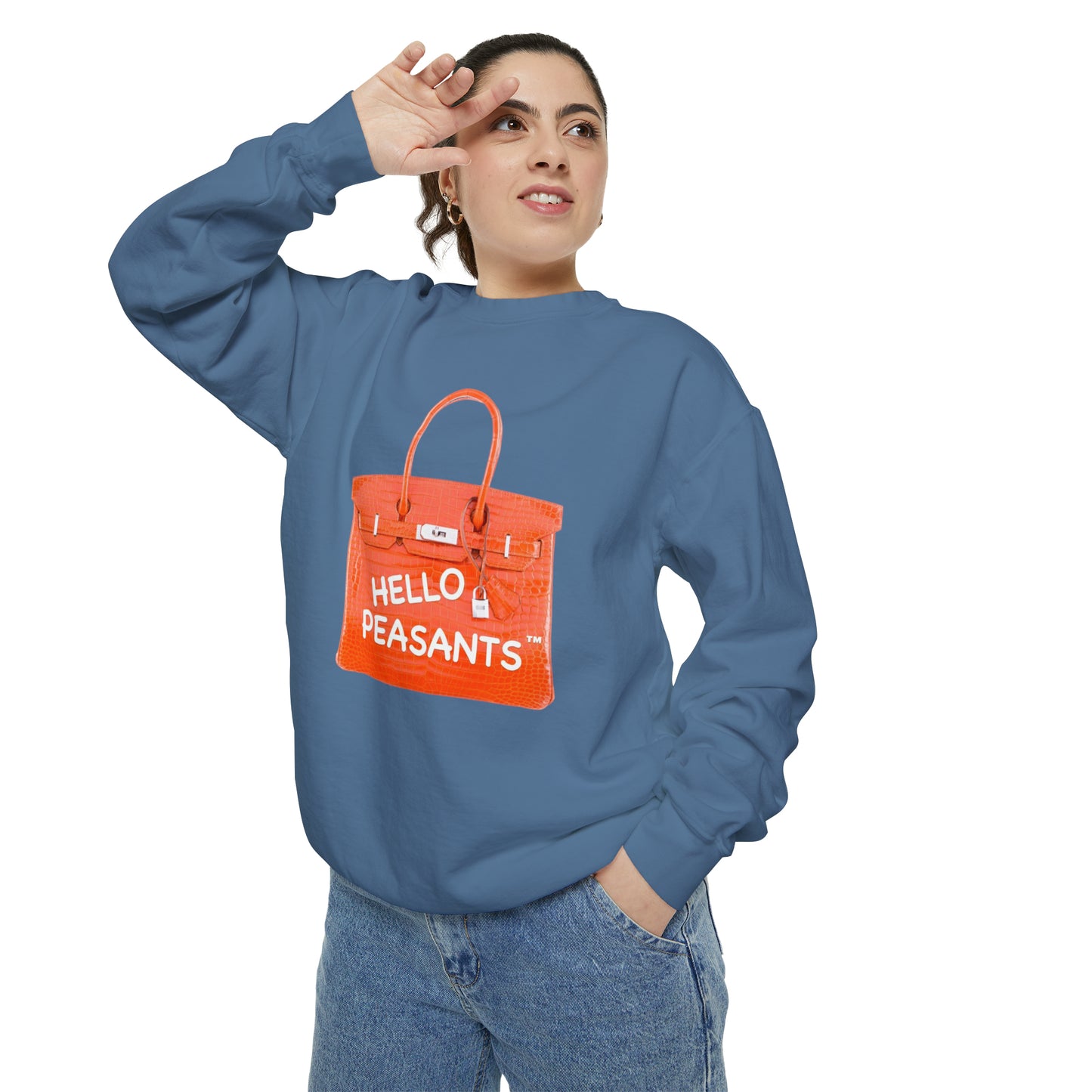 HELLO PEASANTS ™ Designer Unisex Sweatshirt by @radakatz