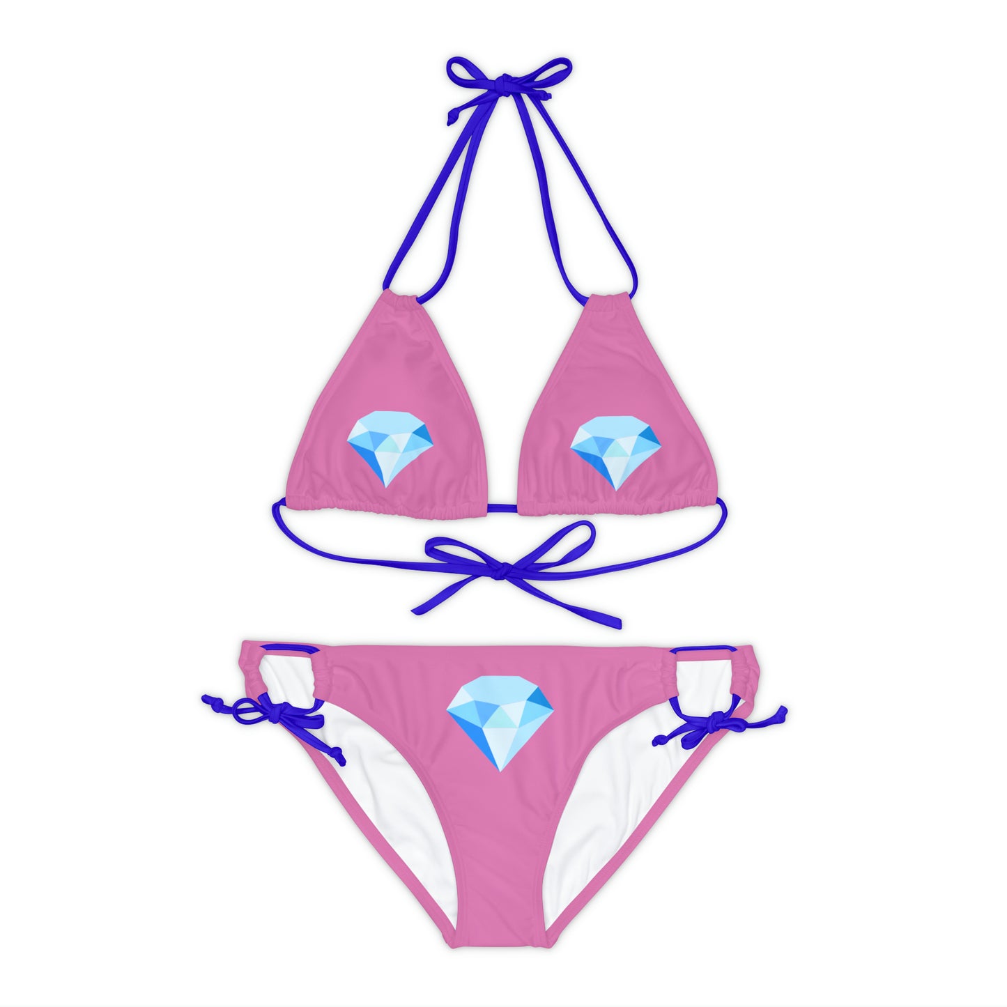 HELLO PEASANTS ™ Diamond Queen Strappy Designer Bikini Set by @radakatz