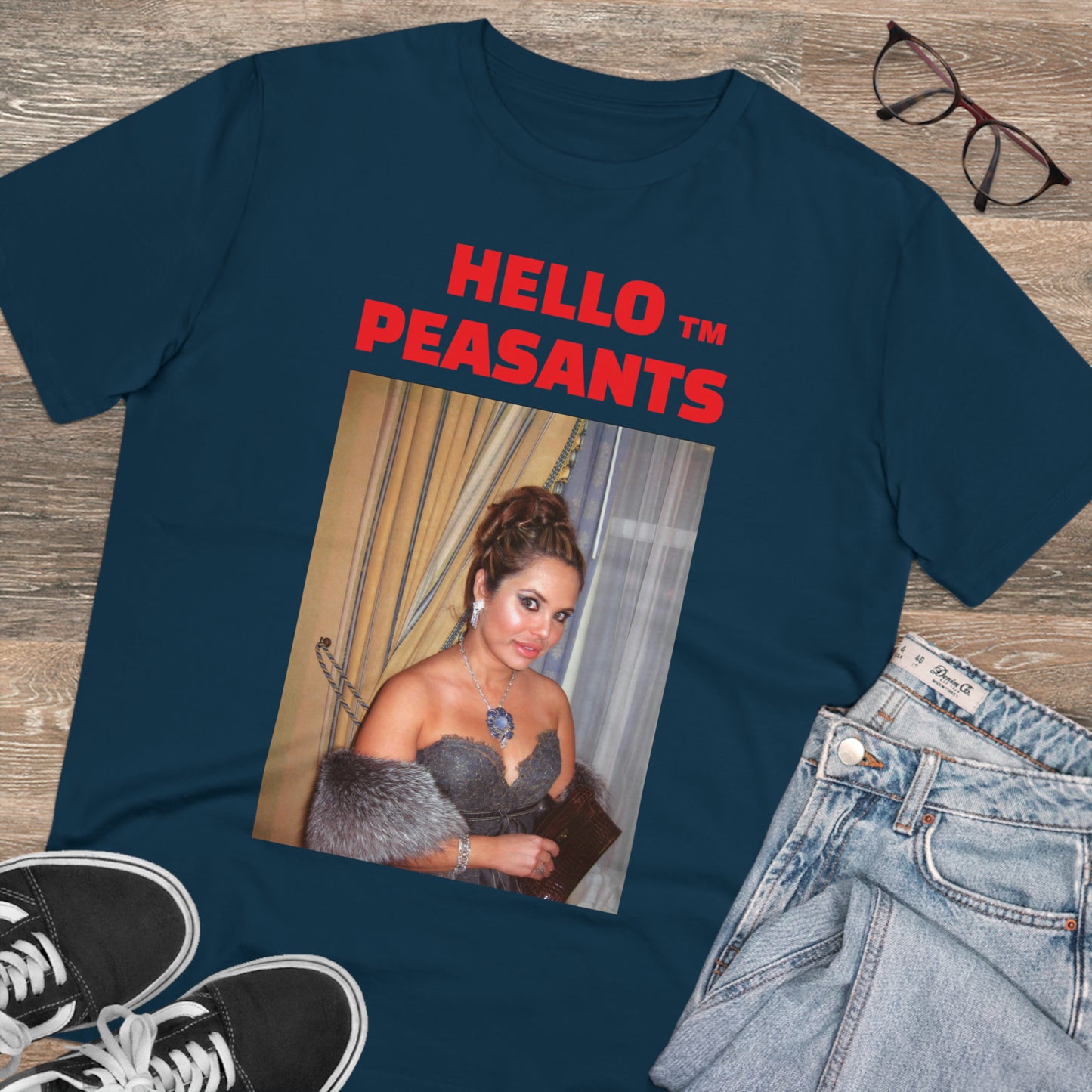 Queen Rada Katz Organic Cotton Unisex HELLO PEASANTS ™ T-shirt by @rardakatz
