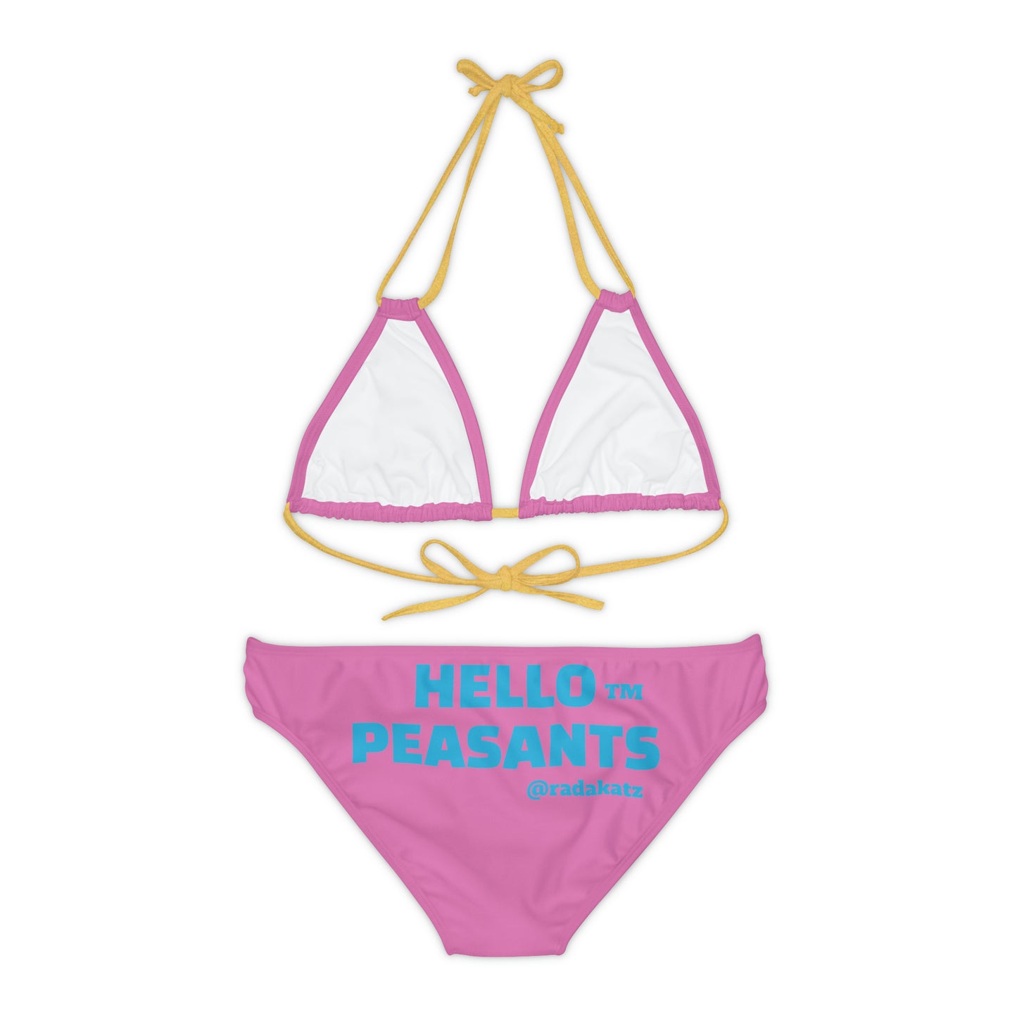 HELLO PEASANTS ™ Diamond Queen Strappy Designer Bikini Set by @radakatz