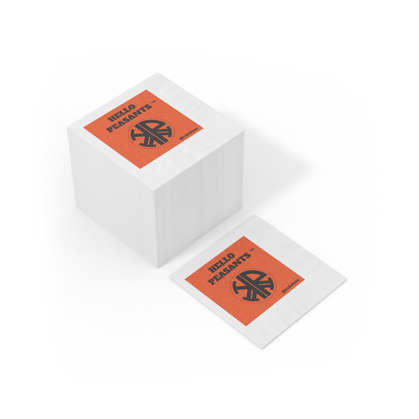 HELLO PEASANTS ™ Logo Napkins by @radakatz