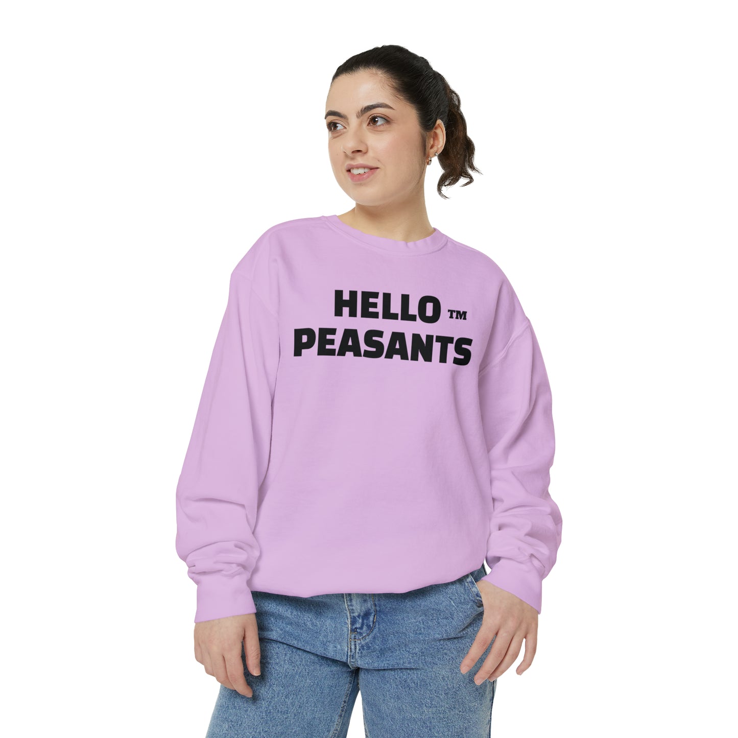 HELLO PEASANTS ™ Garment-Dyed Sweatshirt by @radakatz
