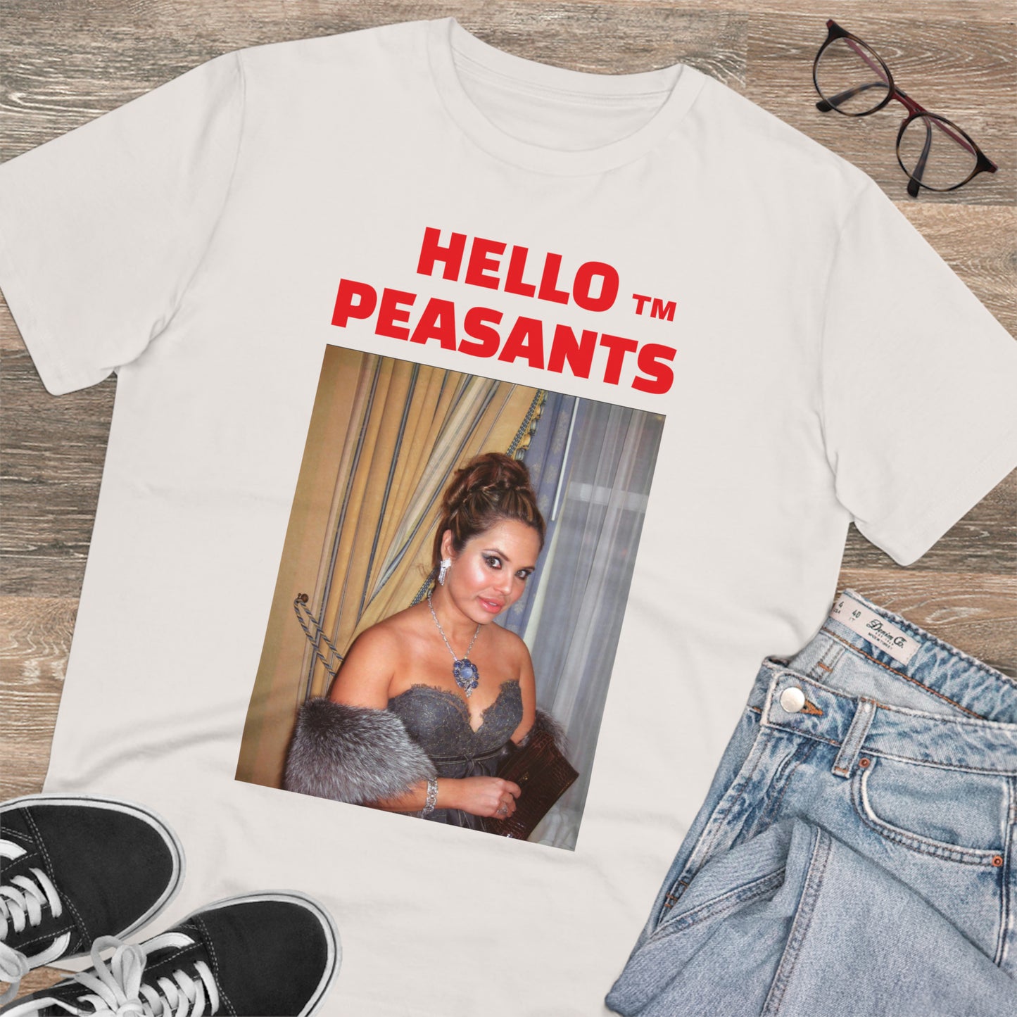 Queen Rada Katz Organic Cotton Unisex HELLO PEASANTS ™ T-shirt by @rardakatz
