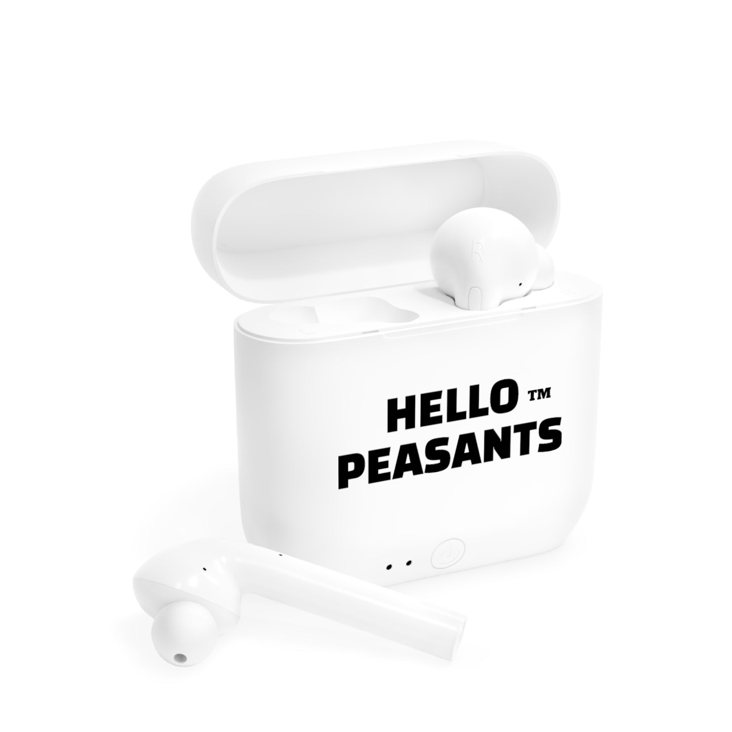 HELLO PEASANTS ™ Wireless Earbuds by @radakatz