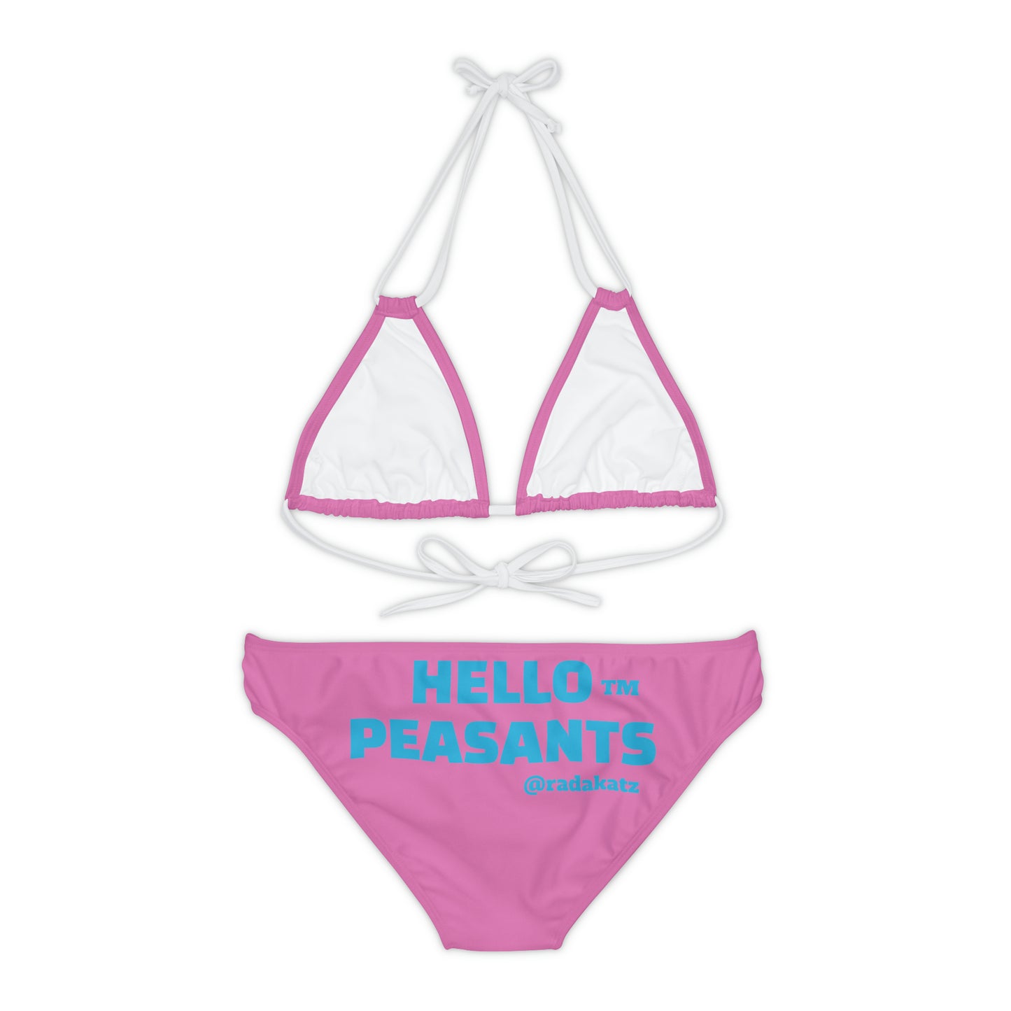 HELLO PEASANTS ™ Diamond Queen Strappy Designer Bikini Set by @radakatz