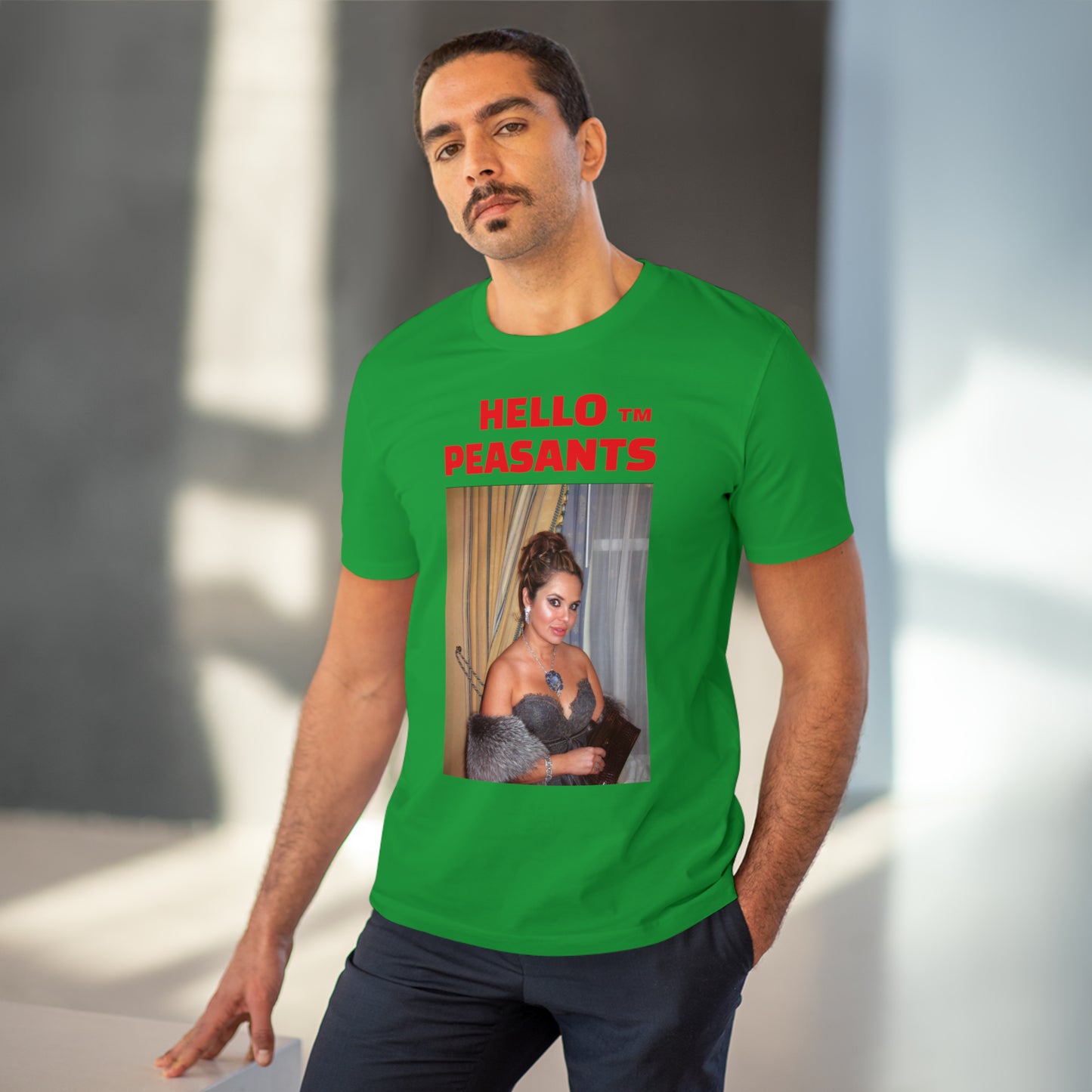 Queen Rada Katz Organic Cotton Unisex HELLO PEASANTS ™ T-shirt by @rardakatz