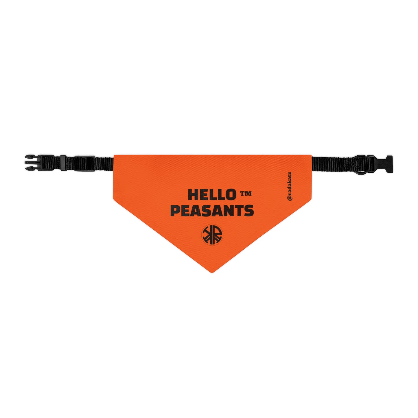 HELLO PEASANTS ™ Pet Bandana Collar designed by @radakatz