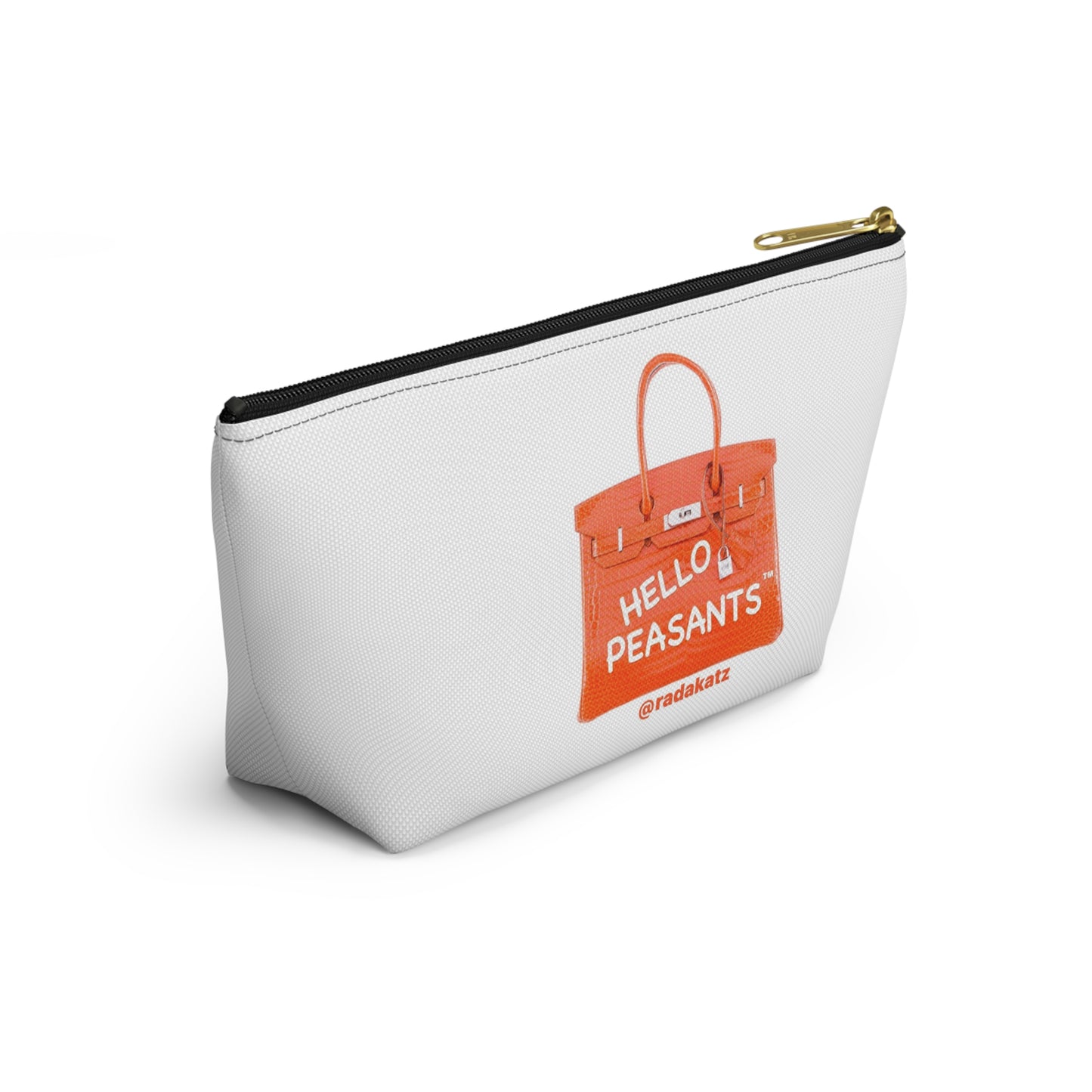 HELLO PEASANTS ™ T-bottom Designer Accessory Pouch by @radakatz