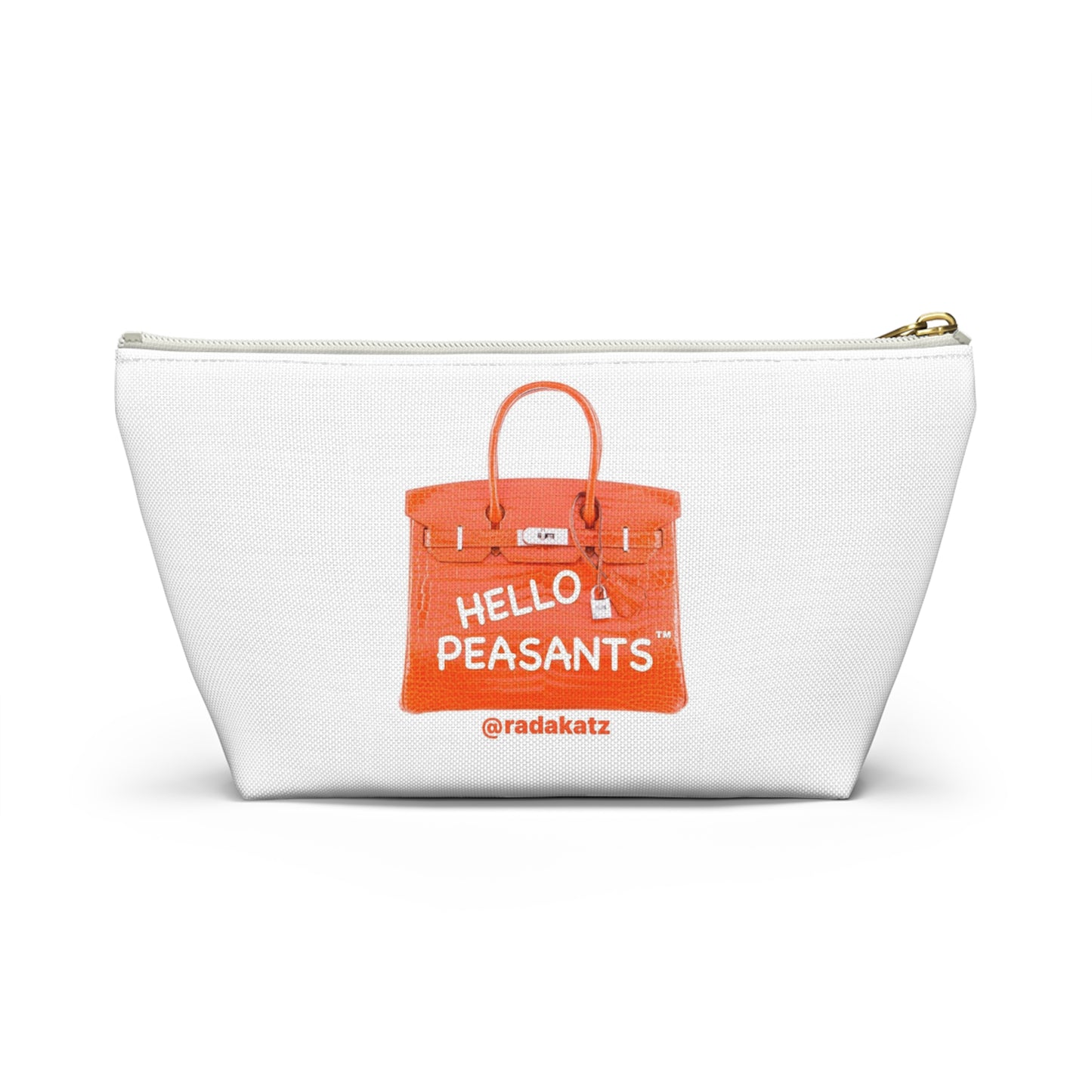 HELLO PEASANTS ™ T-bottom Designer Accessory Pouch by @radakatz