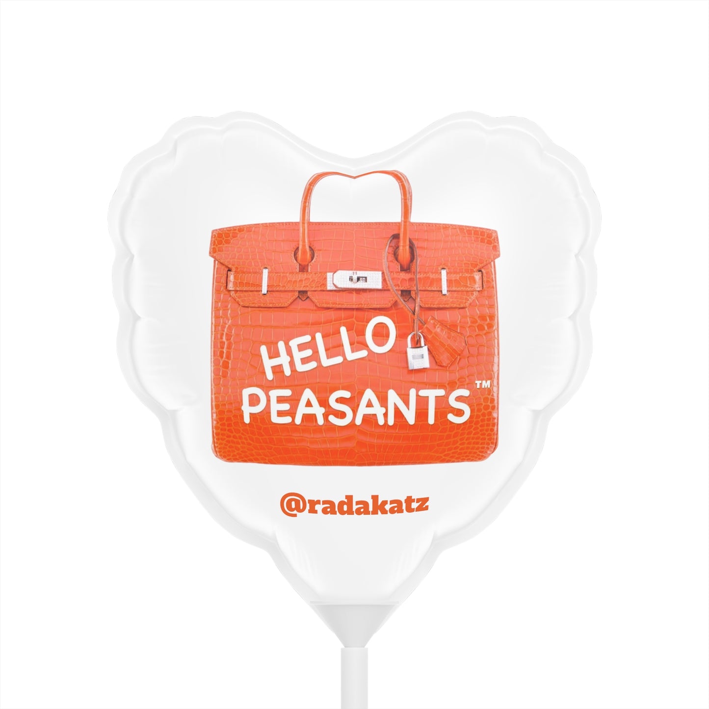 Small 6" HELLO PEASANTS ™ Heart-shaped Balloon