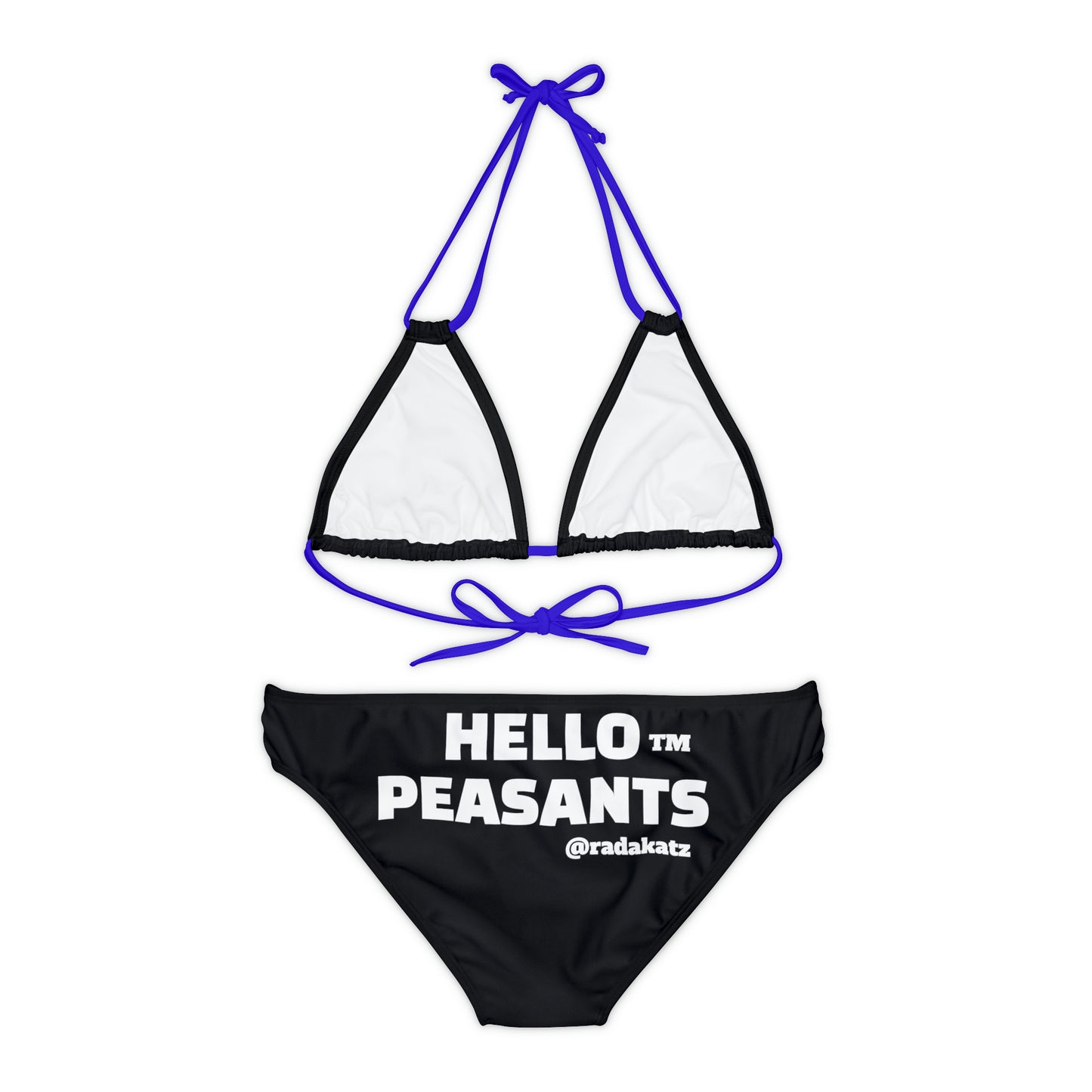 HELLO PEASANTS ™ Best Pussy Strappy Designer Bikini Set by @radakatz