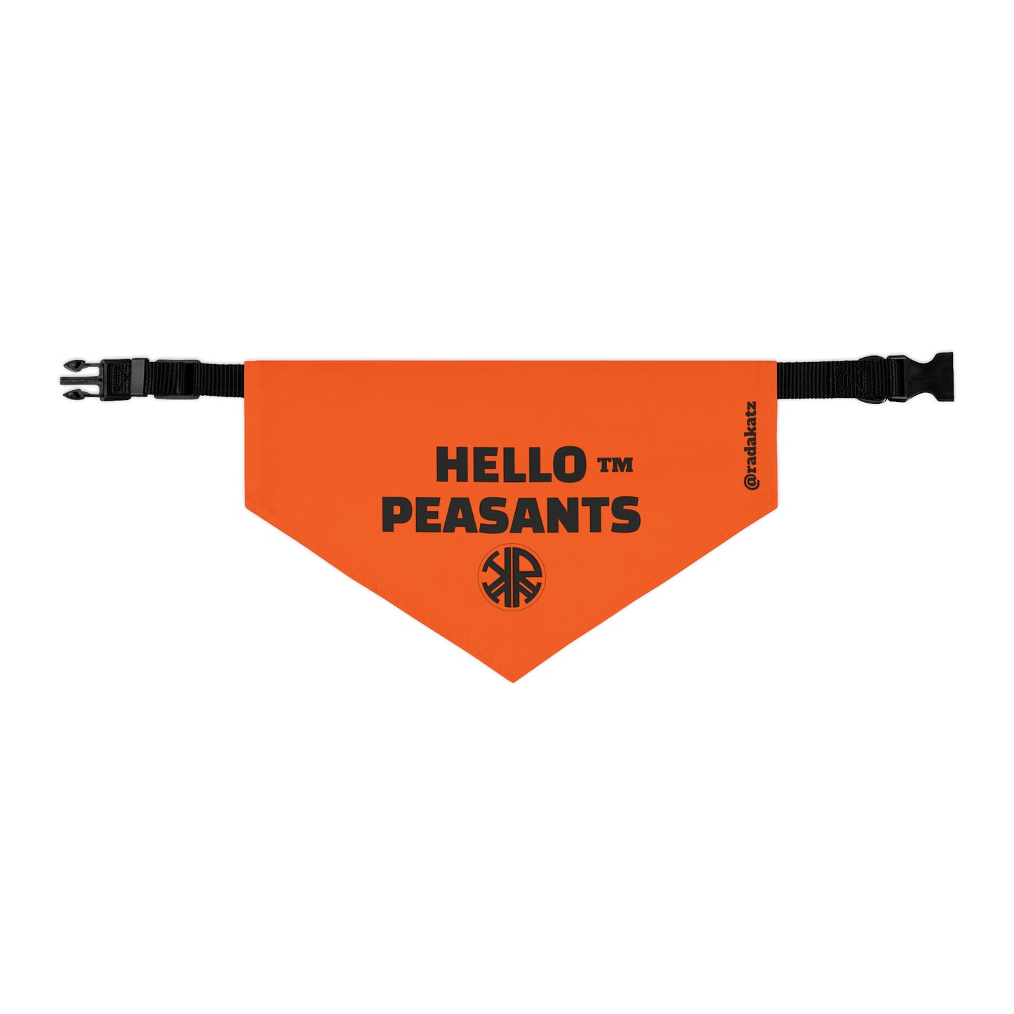 HELLO PEASANTS ™ Pet Bandana Collar designed by @radakatz