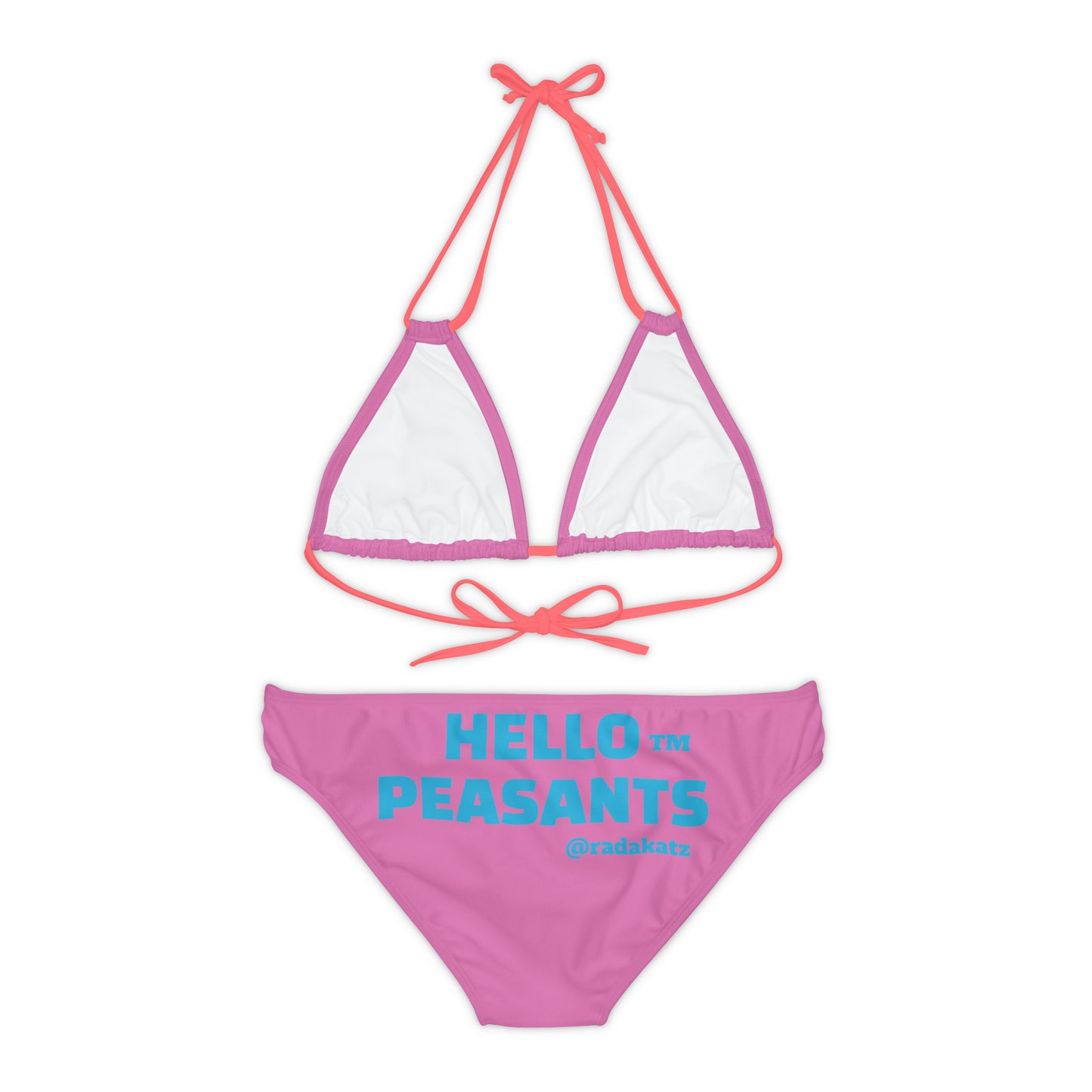 HELLO PEASANTS ™ Diamond Queen Strappy Designer Bikini Set by @radakatz