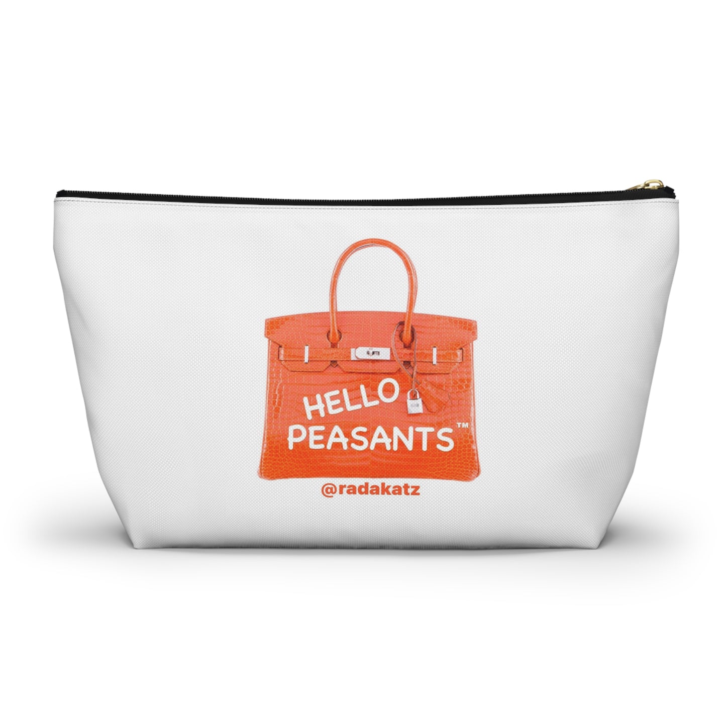 HELLO PEASANTS ™ T-bottom Designer Accessory Pouch by @radakatz