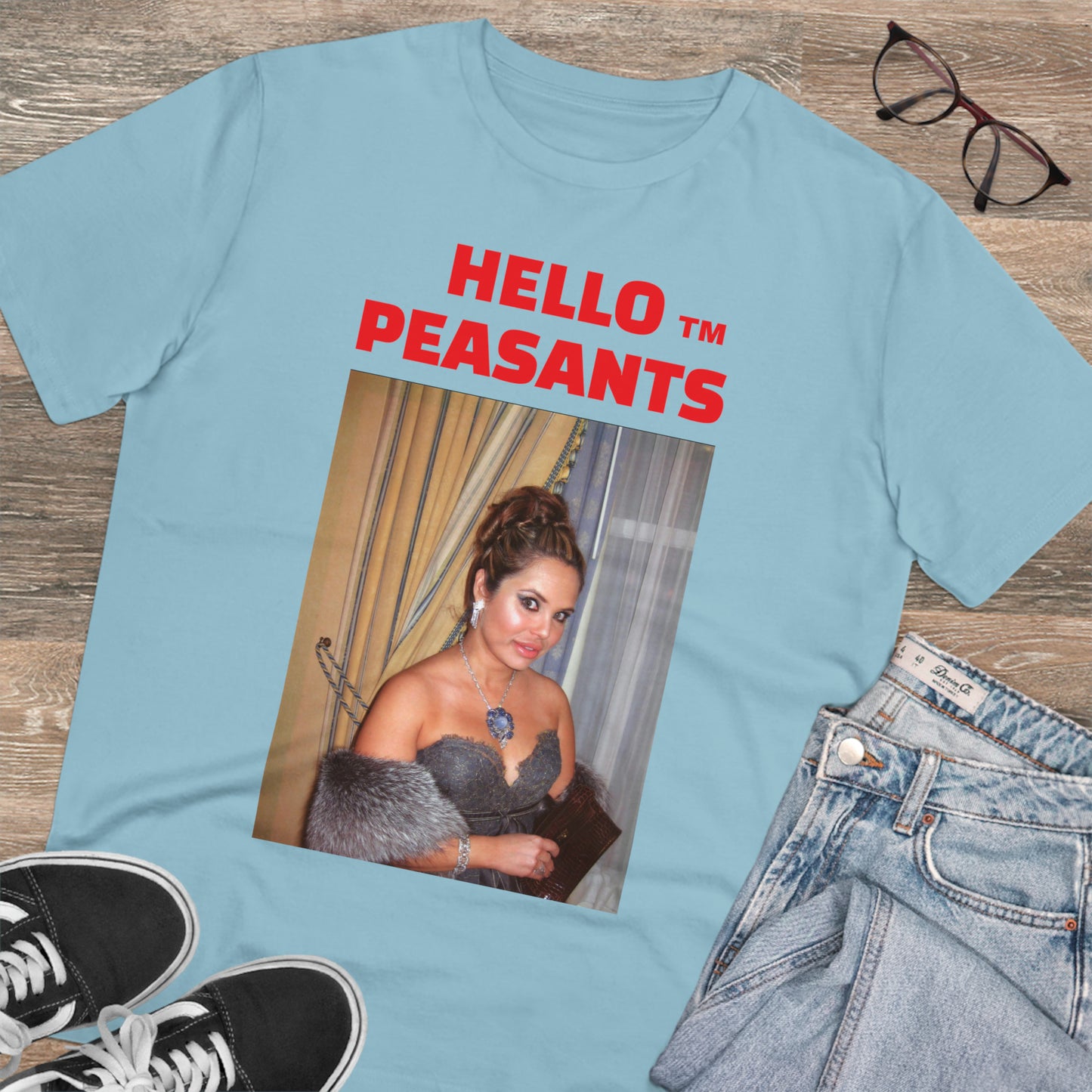 Queen Rada Katz Organic Cotton Unisex HELLO PEASANTS ™ T-shirt by @rardakatz