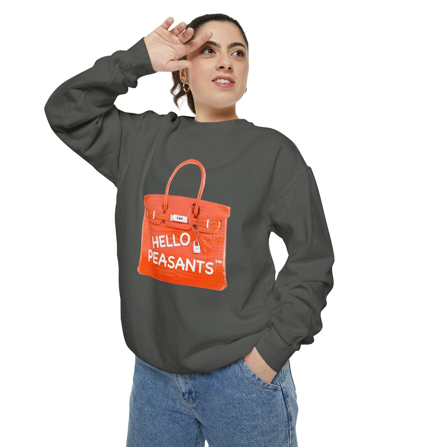 HELLO PEASANTS ™ Designer Unisex Sweatshirt by @radakatz