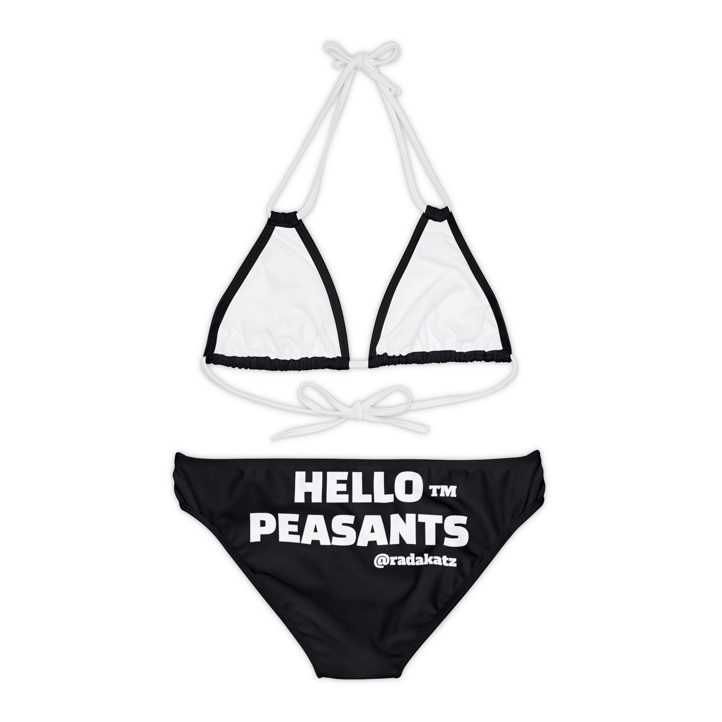 HELLO PEASANTS ™ Best Pussy Strappy Designer Bikini Set by @radakatz