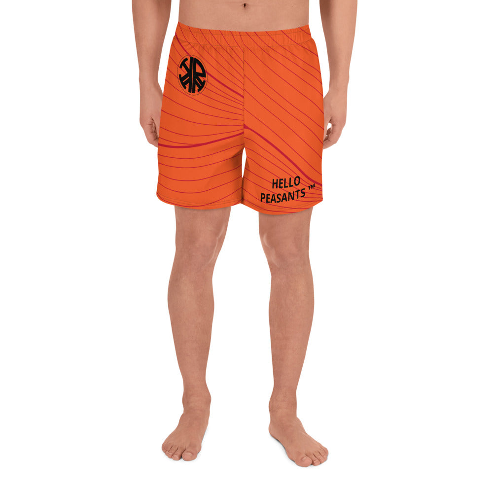 "Orange You Glad" @radakatz designed these Men's HELLO PEASANTS ™ Shorts