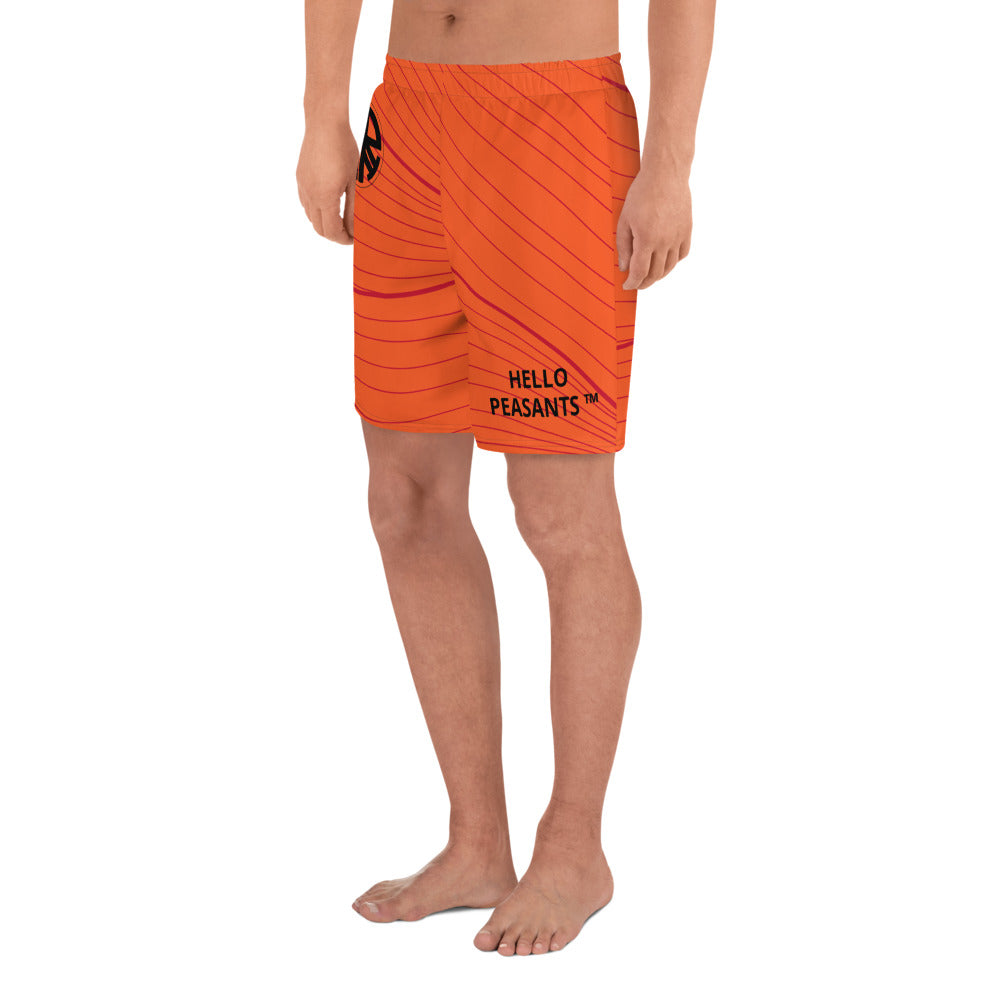 "Orange You Glad" @radakatz designed these Men's HELLO PEASANTS ™ Shorts