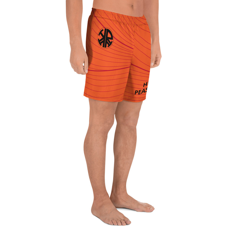 "Orange You Glad" @radakatz designed these Men's HELLO PEASANTS ™ Shorts