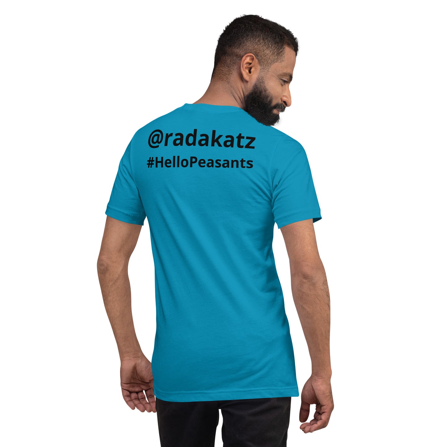 HelloPeasants ™ Unisex 100% cotton t-shirt designed by Your Queen @radakatz