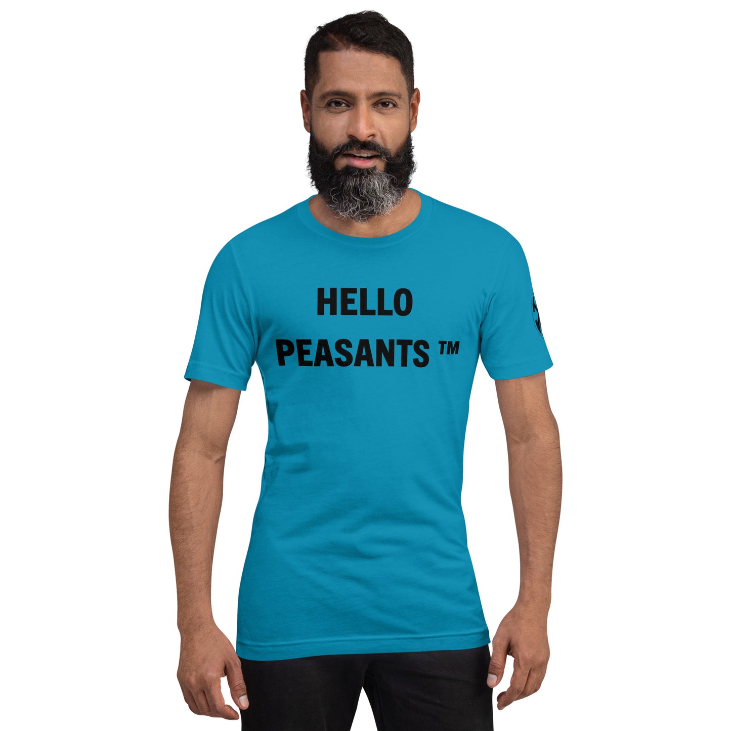 HelloPeasants ™ Unisex 100% cotton t-shirt designed by Your Queen @radakatz