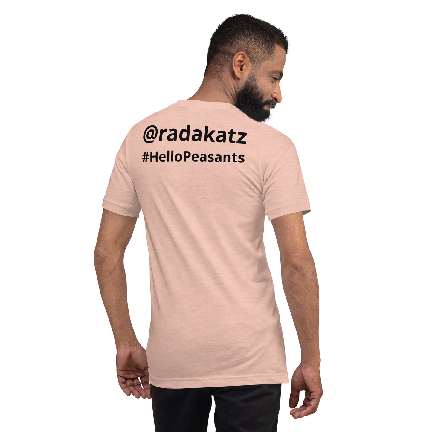 HelloPeasants ™ Unisex 100% cotton t-shirt designed by Your Queen @radakatz