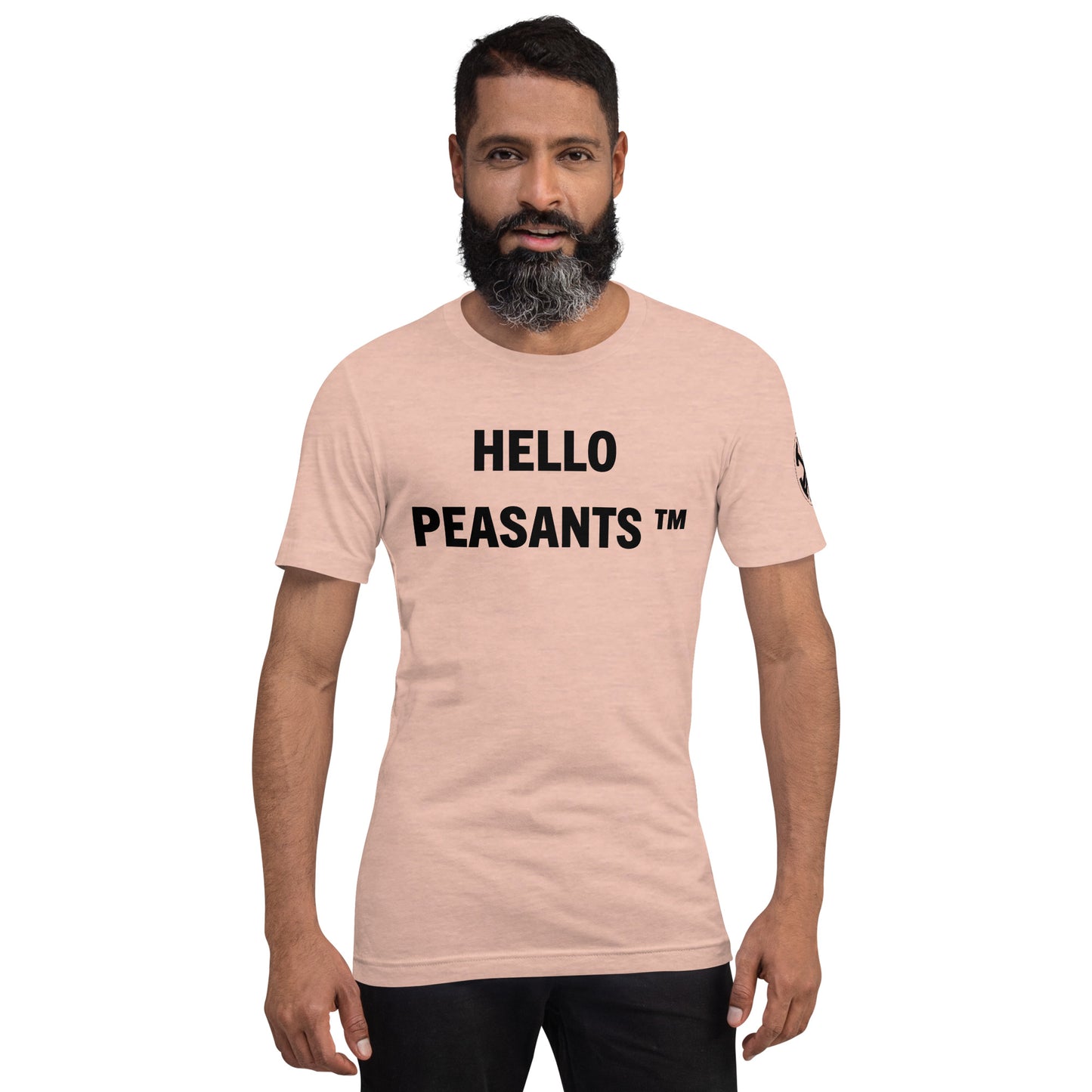 HelloPeasants ™ Unisex 100% cotton t-shirt designed by Your Queen @radakatz