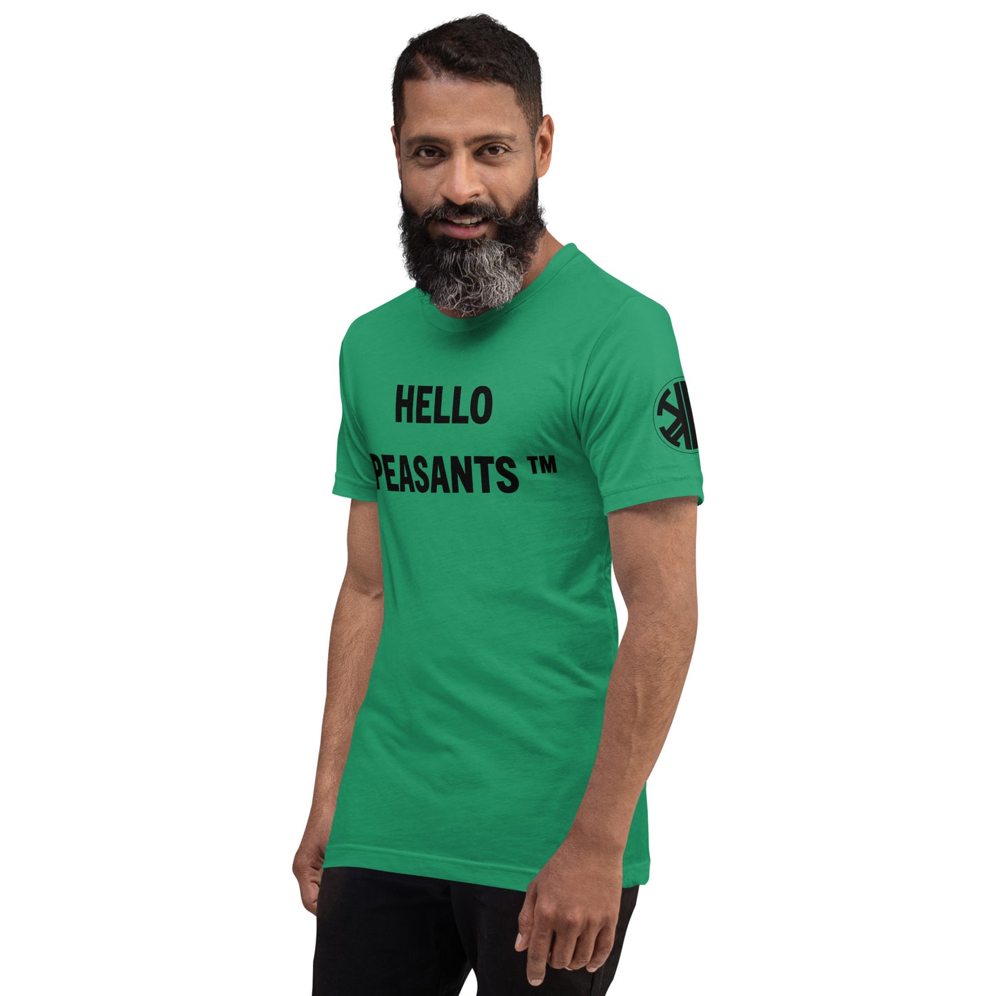 HelloPeasants ™ Unisex 100% cotton t-shirt designed by Your Queen @radakatz