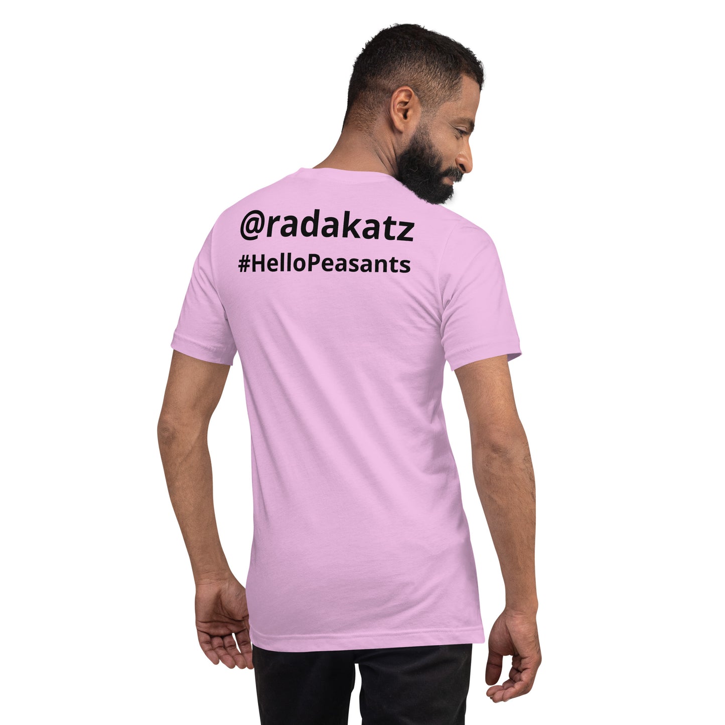 HelloPeasants ™ Unisex 100% cotton t-shirt designed by Your Queen @radakatz