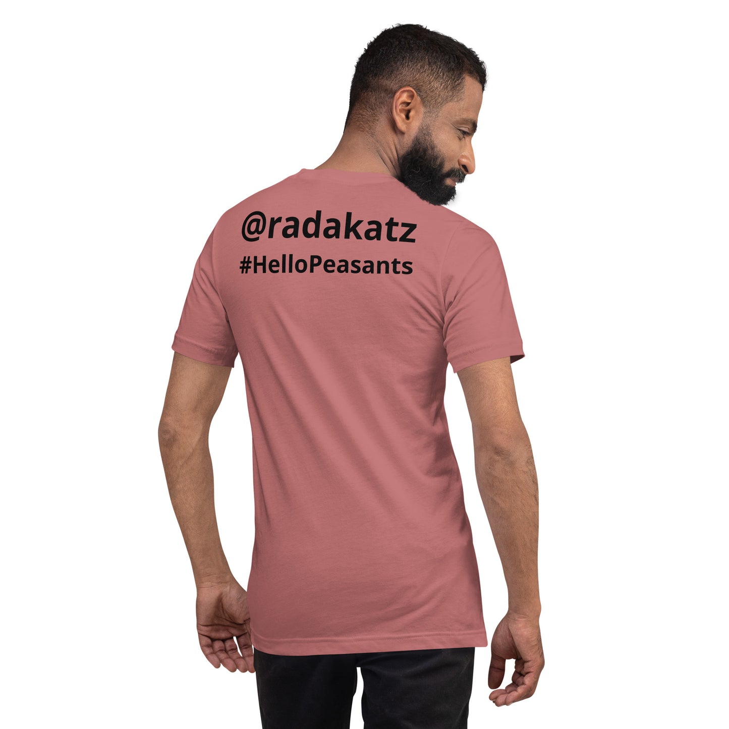 HelloPeasants ™ Unisex 100% cotton t-shirt designed by Your Queen @radakatz