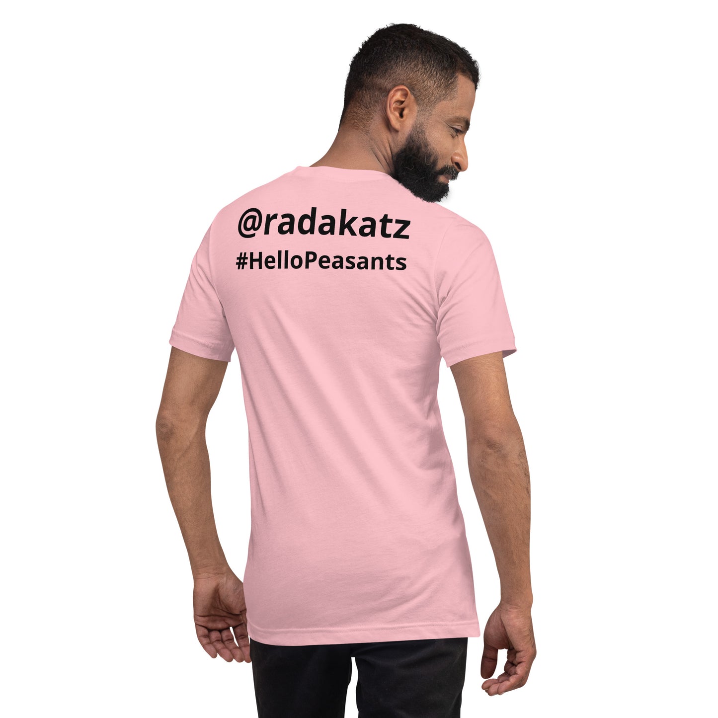 HelloPeasants ™ Unisex 100% cotton t-shirt designed by Your Queen @radakatz