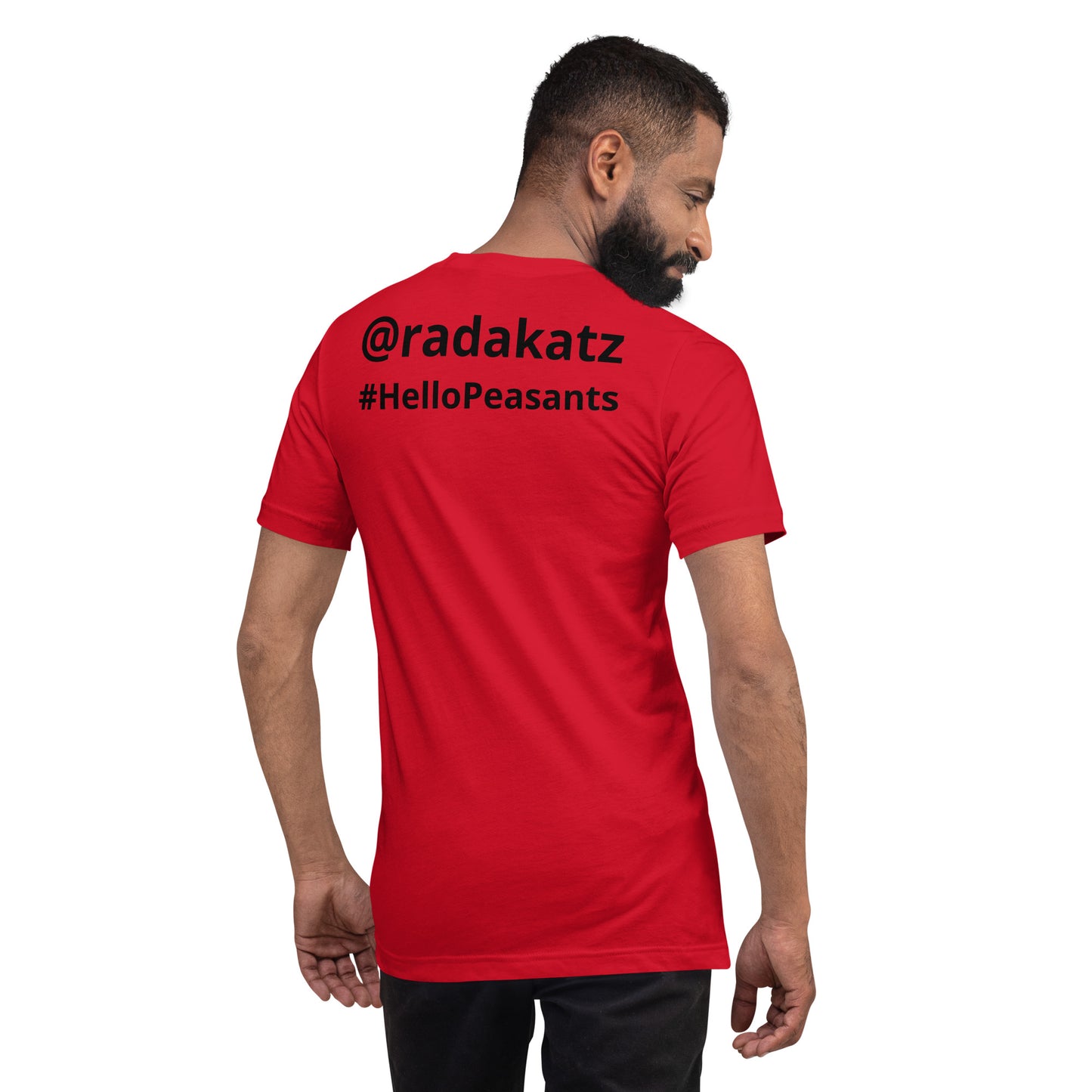 HelloPeasants ™ Unisex 100% cotton t-shirt designed by Your Queen @radakatz